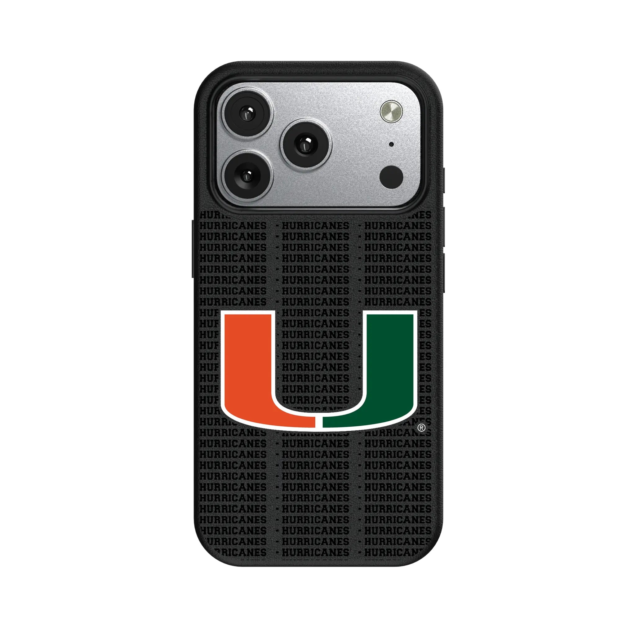 University of Miami Hurricanes Text Backdrop iPhone MagSafe Compatible Phone Case for Apple iPhone#Device_iPhone 17 Pro