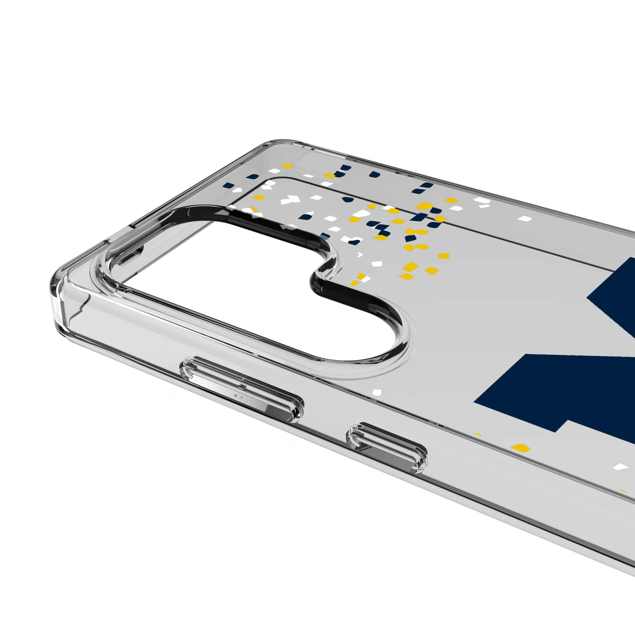 University of Michigan Wolverines Confetti Galaxy Clear Phone Case for Samsung Galaxy - Detail
