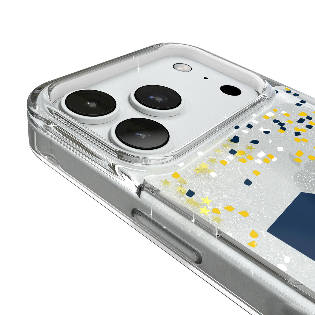 University of Michigan Wolverines Confetti iPhone Glitter Phone Case for Apple iPhone - Detail#Device_iPhone 18 Pro