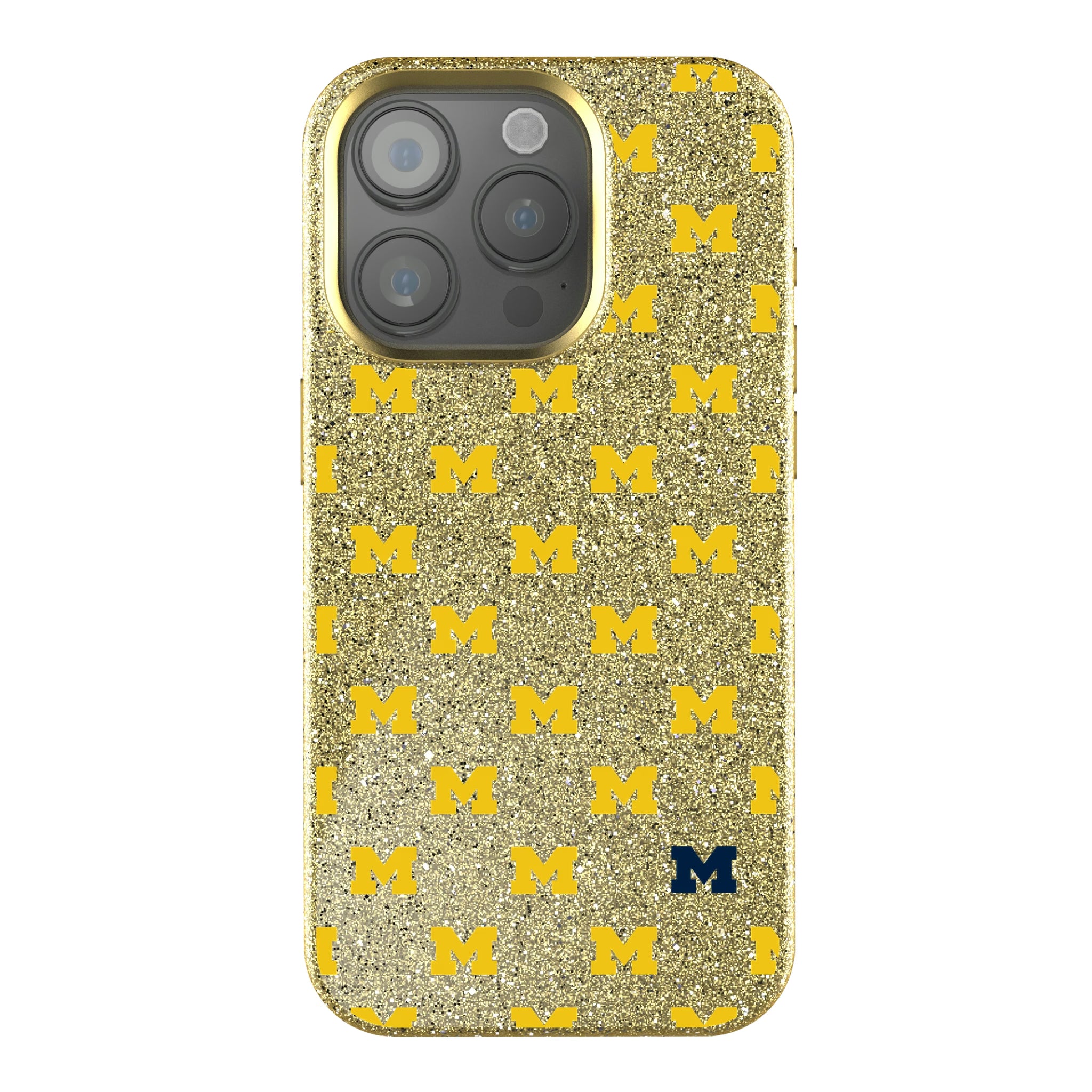 University of Michigan Wolverines Fashion Pattern iPhone Bling Phone Case for Apple iPhone