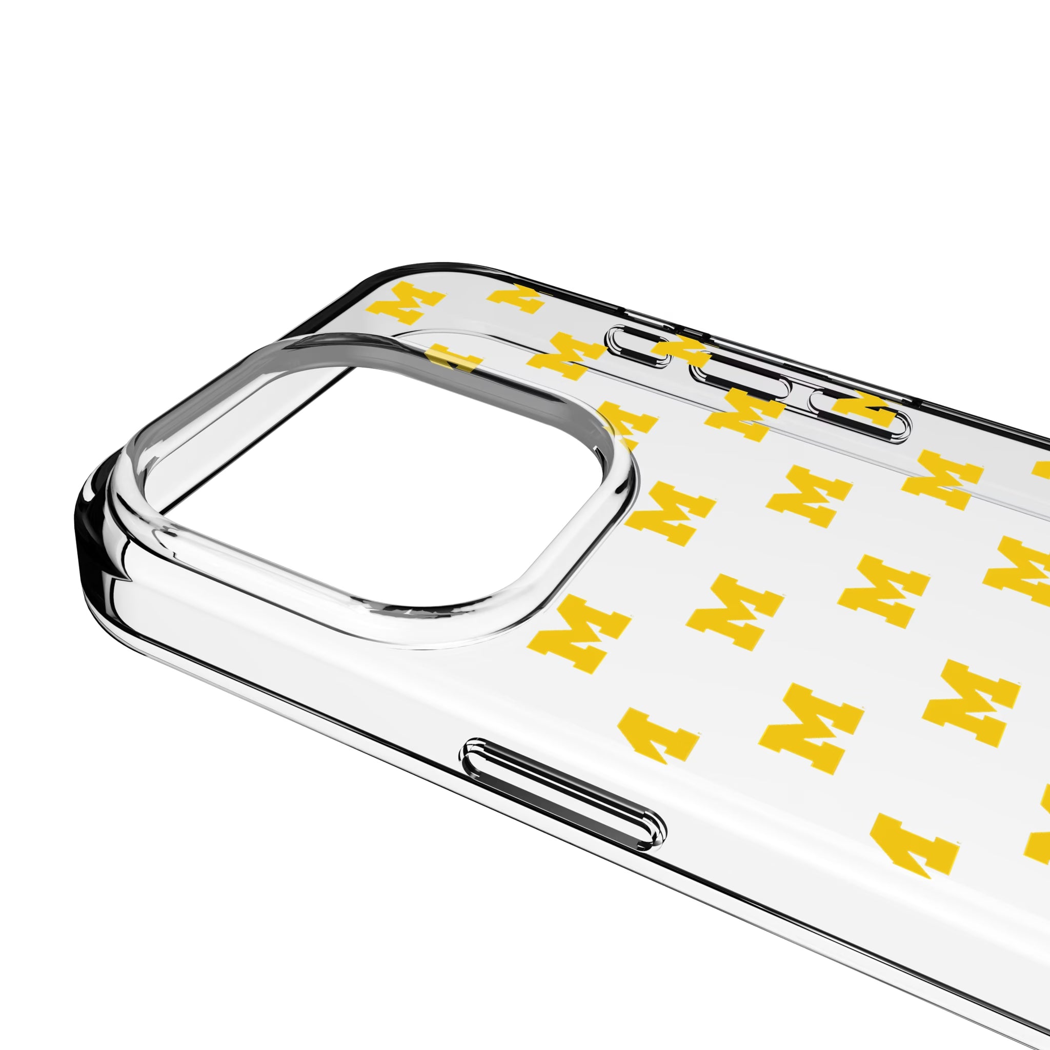 University of Michigan Wolverines Fashion Pattern iPhone Clear Phone Case for Apple iPhone - Detail