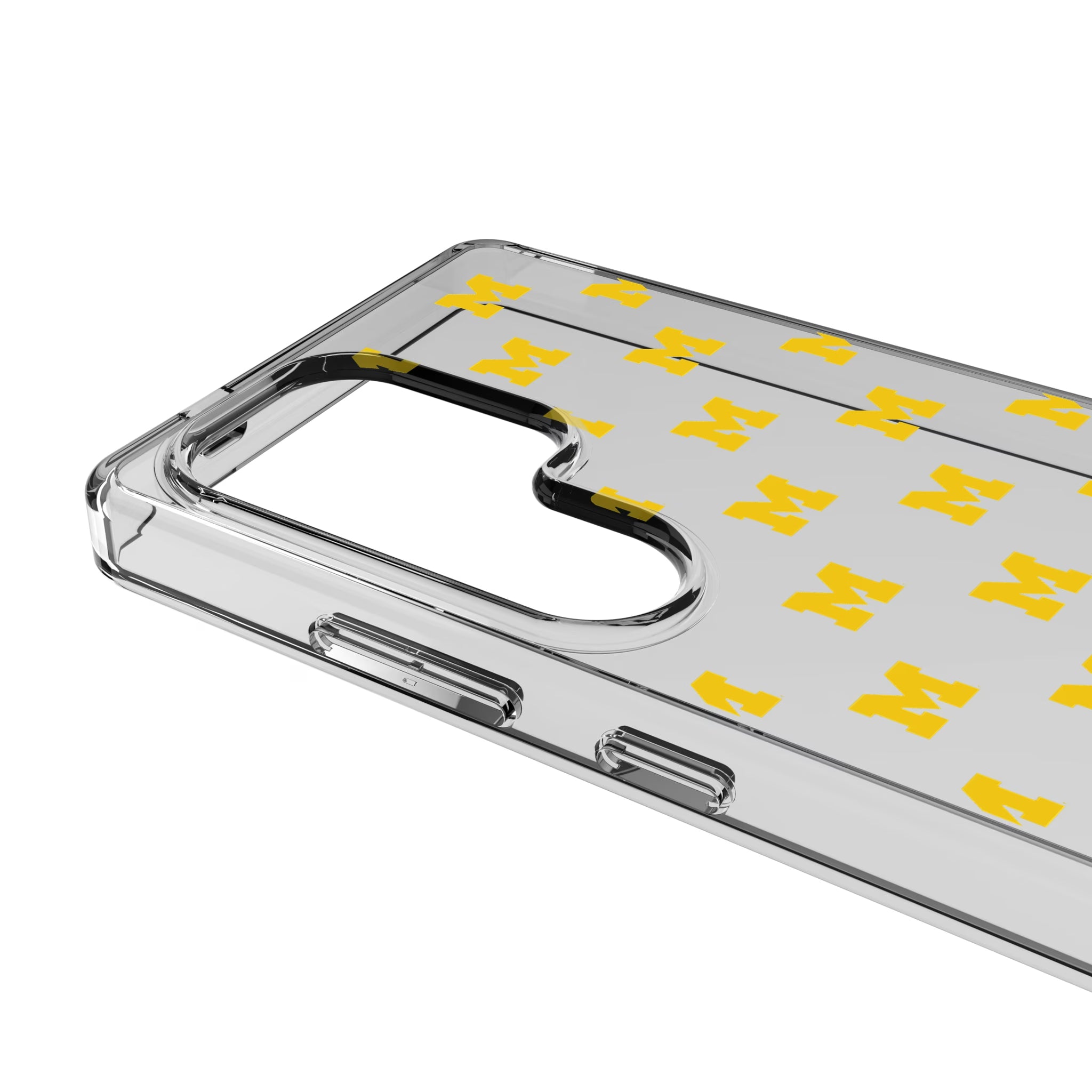 University of Michigan Wolverines Fashion Pattern Galaxy Clear Phone Case for Samsung Galaxy - Detail