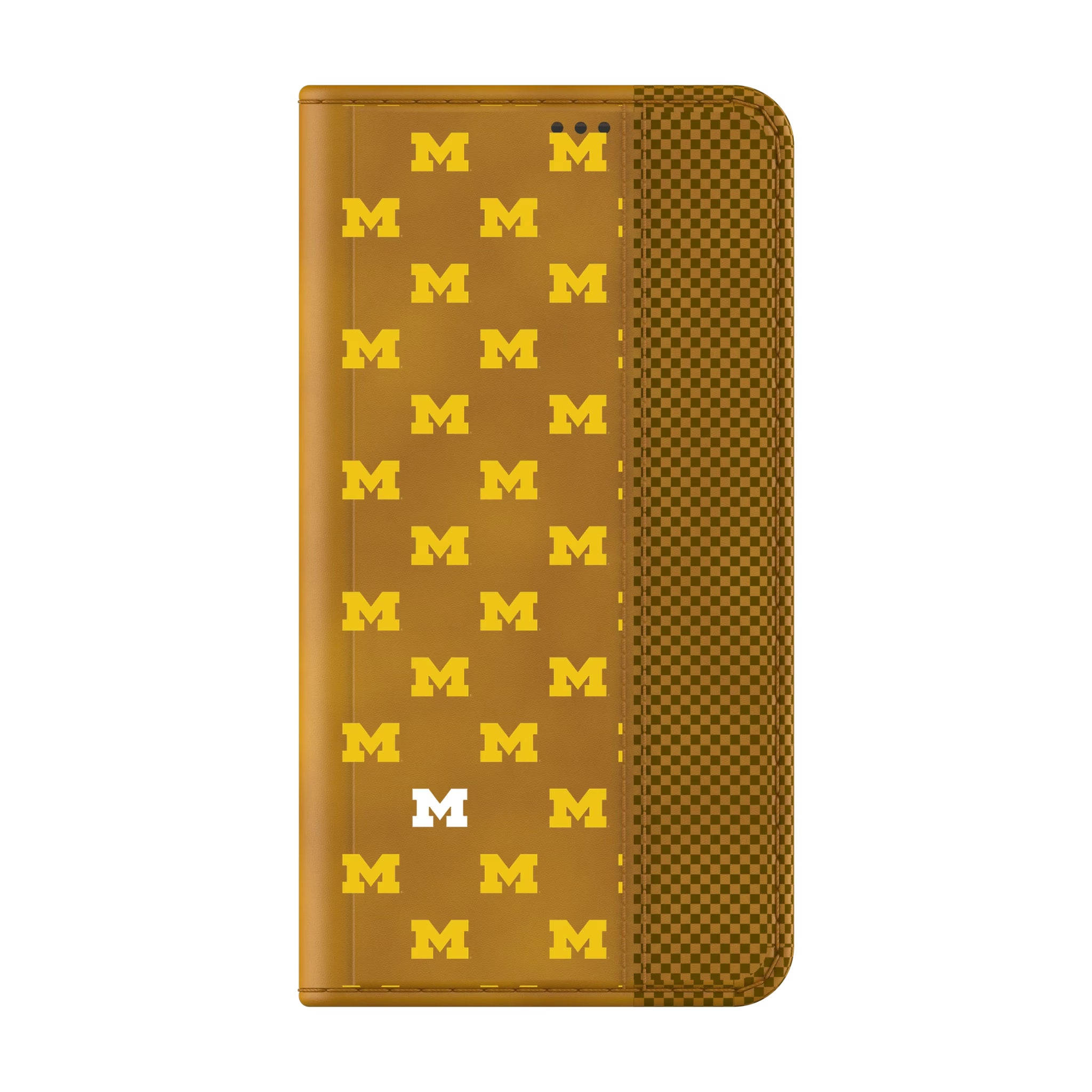 University of Michigan Wolverines Fashion Pattern Galaxy Folio Phone Case for Samsung Galaxy
