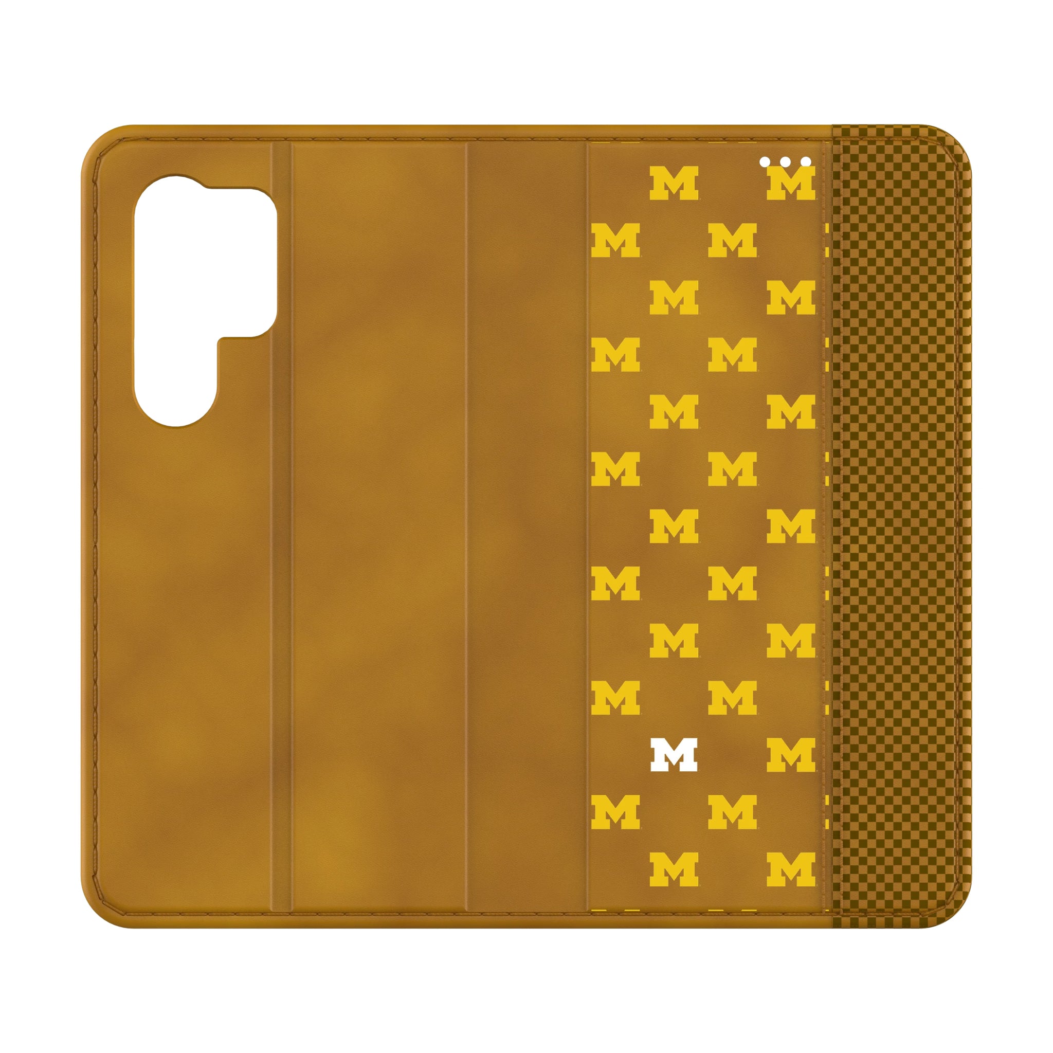 University of Michigan Wolverines Fashion Pattern Galaxy Folio Phone Case for Samsung Galaxy