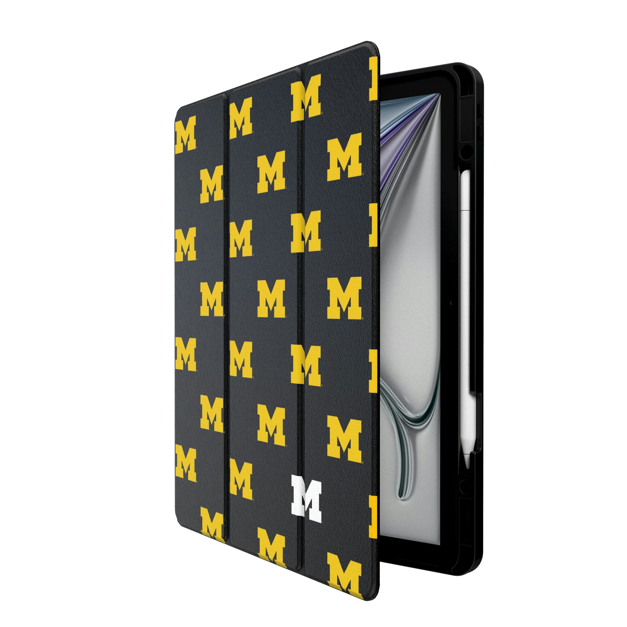 University of Michigan Wolverines Fashion Pattern iPad Tablet Case for Apple iPad