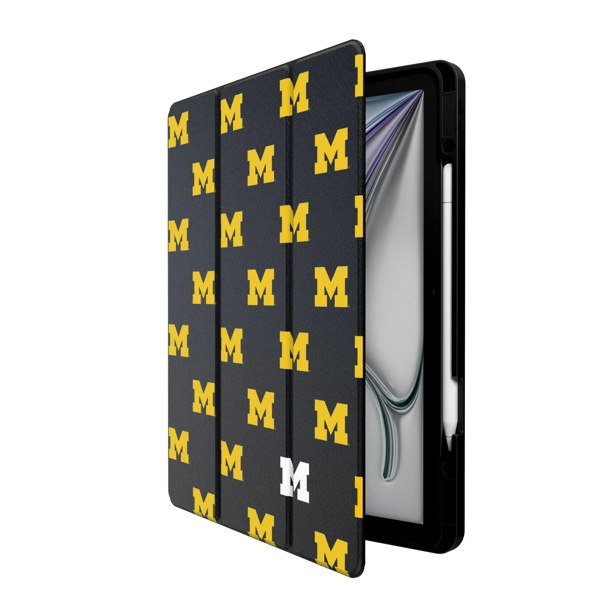 University of Michigan Wolverines Fashion Pattern iPad Tablet Case for Apple iPad