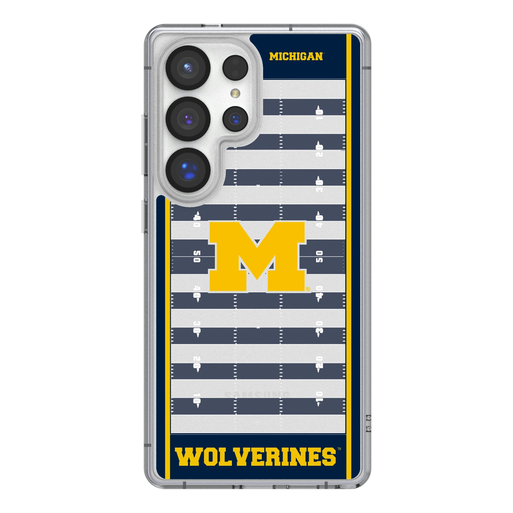 University of Michigan Wolverines Field Galaxy Clear Phone Case for Samsung Galaxy