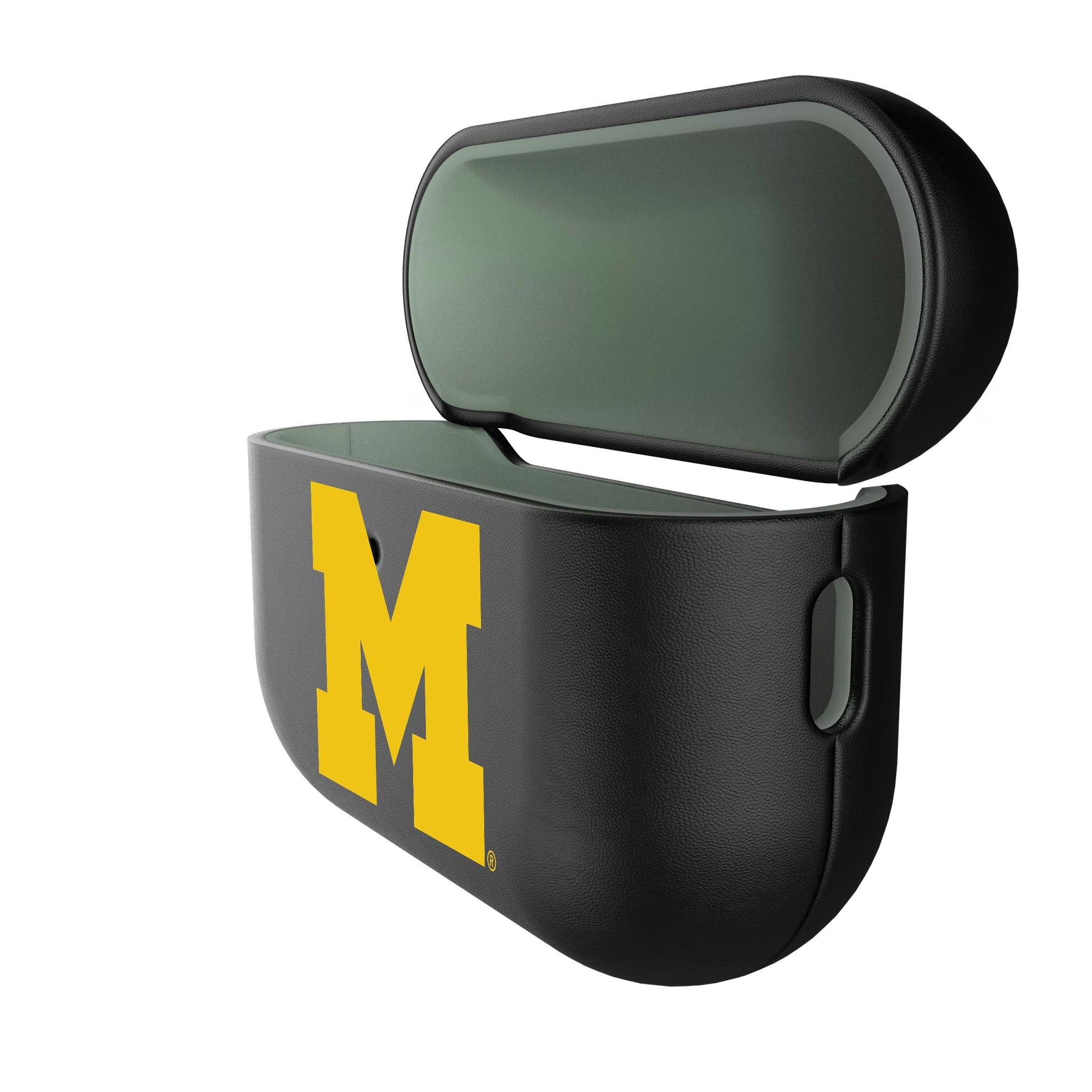 University of Michigan Wolverines Insignia AirPods AirPod Case Cover - Isometric View#Device_AirPods Pro 3
