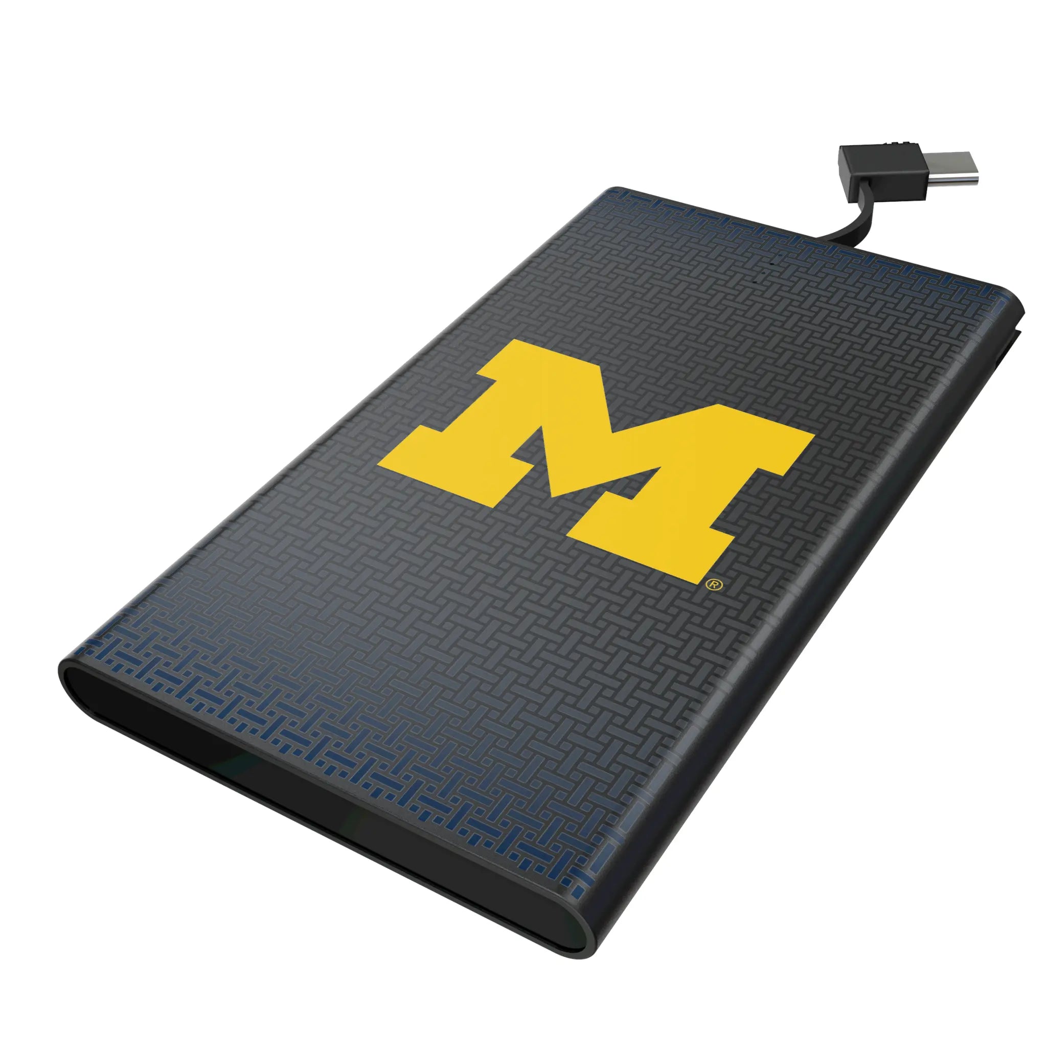 University of Michigan Wolverines Linen 5000mAh Flat Power Bank