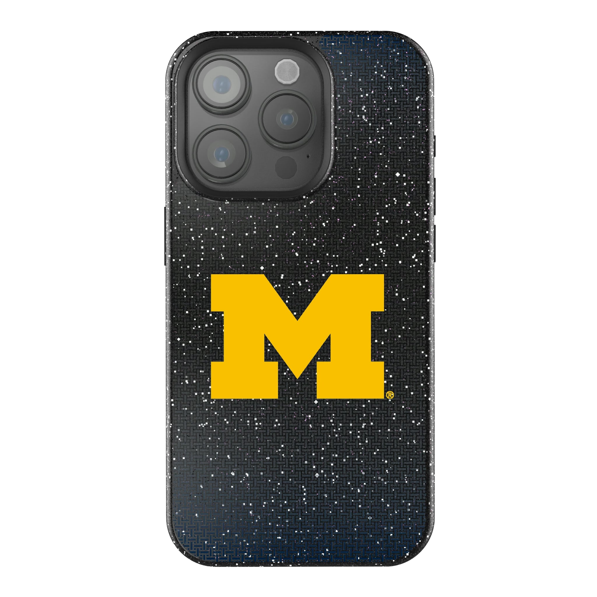 University of Michigan Wolverines Linen iPhone Bling Phone Case for Apple iPhone