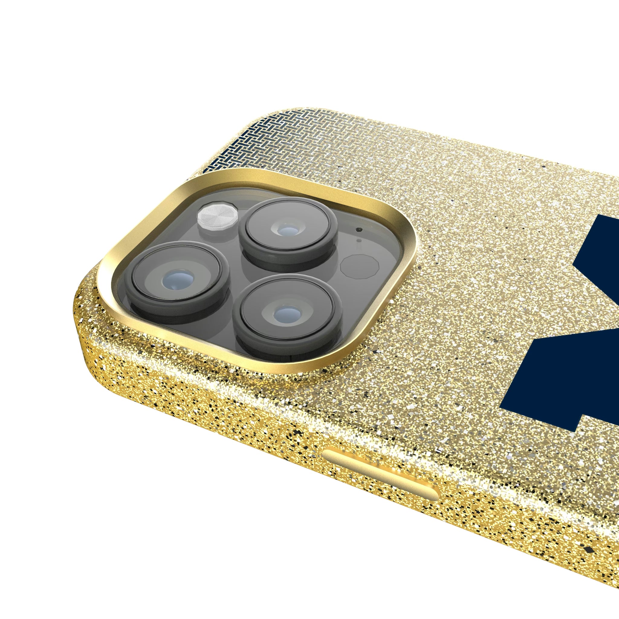 University of Michigan Wolverines Linen iPhone Bling Phone Case for Apple iPhone - Detail