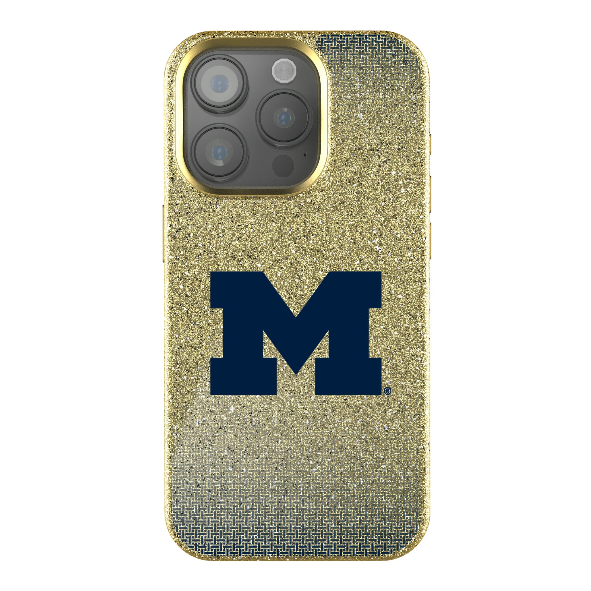 University of Michigan Wolverines Linen iPhone Bling Phone Case for Apple iPhone