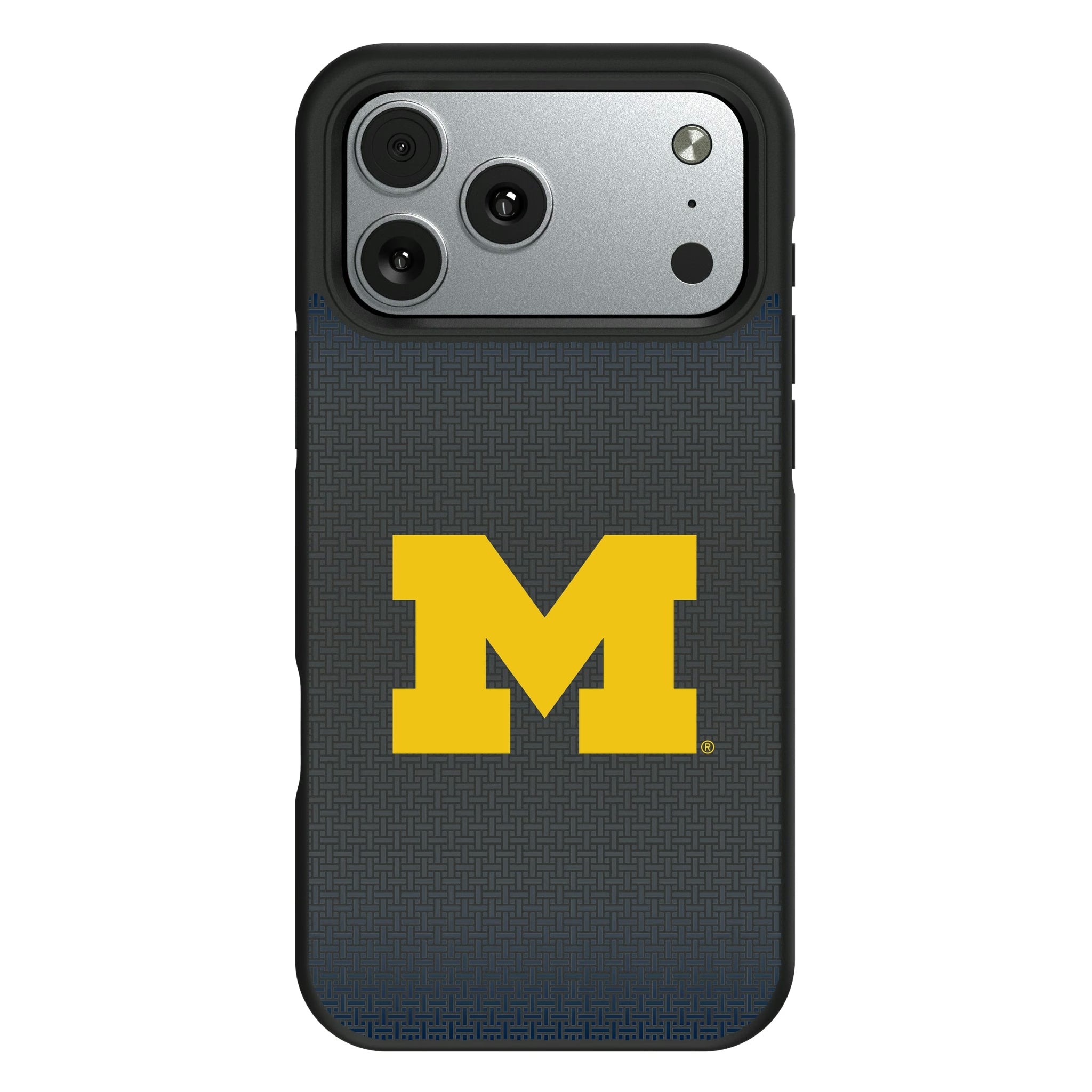 University of Michigan Wolverines Linen iPhone Bump Phone Case for Apple iPhone#Device_iPhone 17 Pro Max