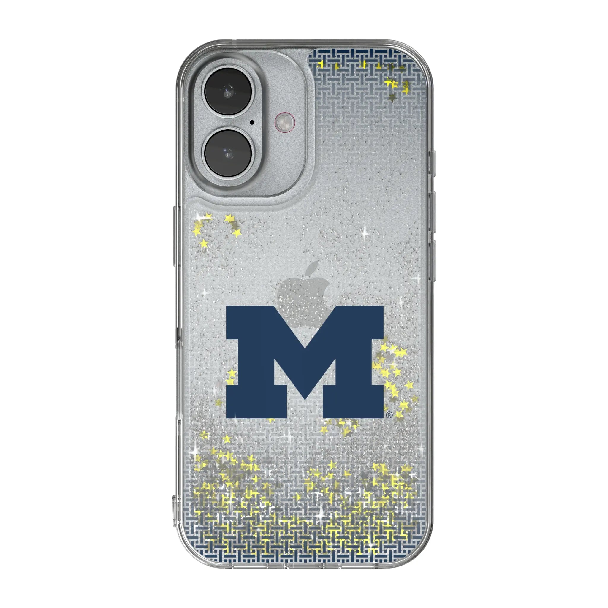 University of Michigan Wolverines Linen iPhone Glitter Phone Case for Apple iPhone