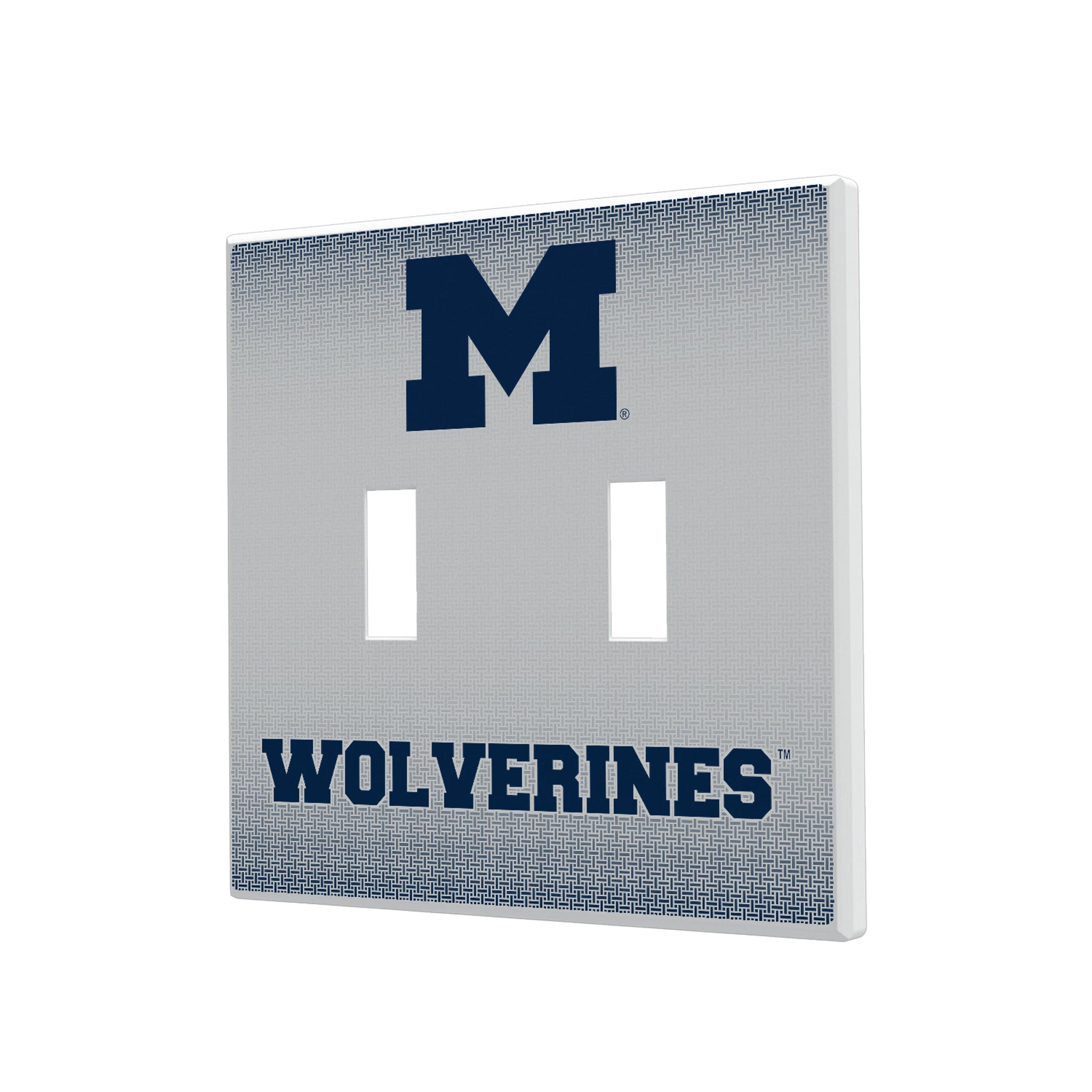 University of Michigan Wolverines Linen Hidden-Screw Light Switch Plate#Style_Double Toggle