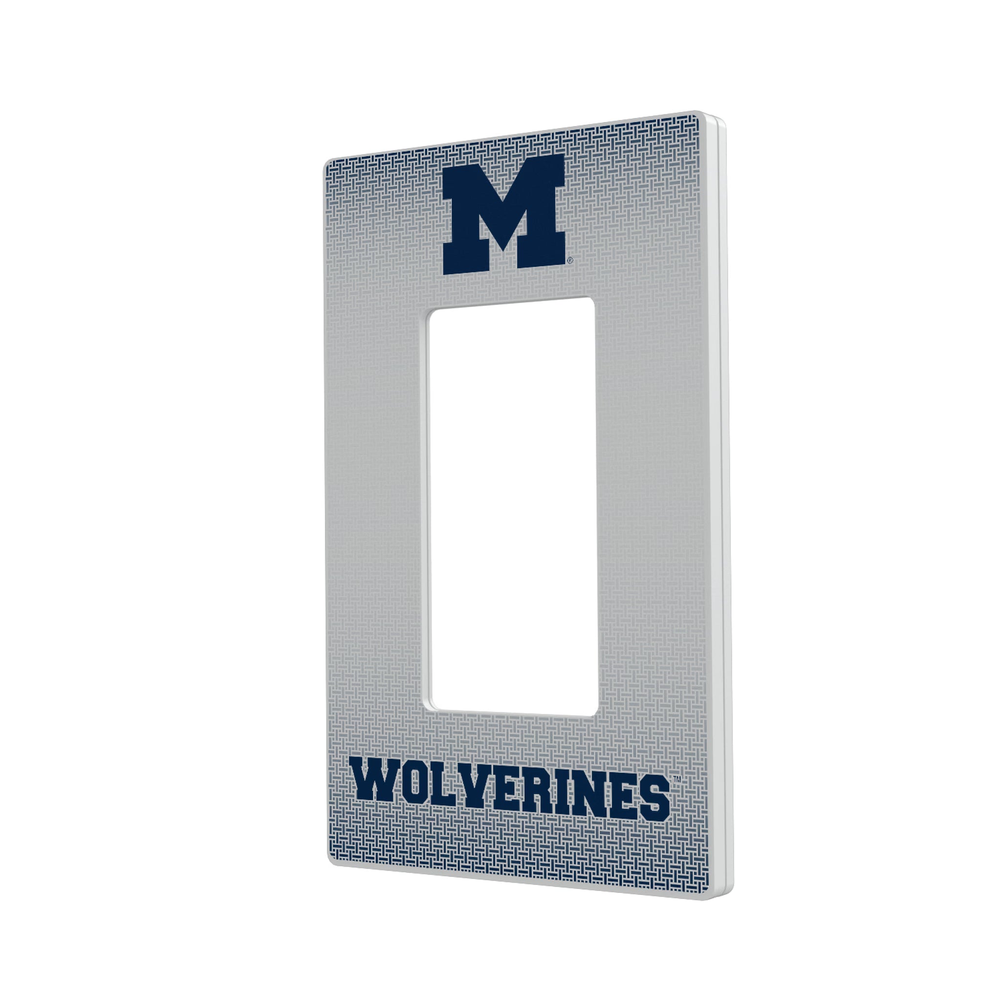 University of Michigan Wolverines Linen Hidden-Screw Light Switch Plate#Style_Single Rocker