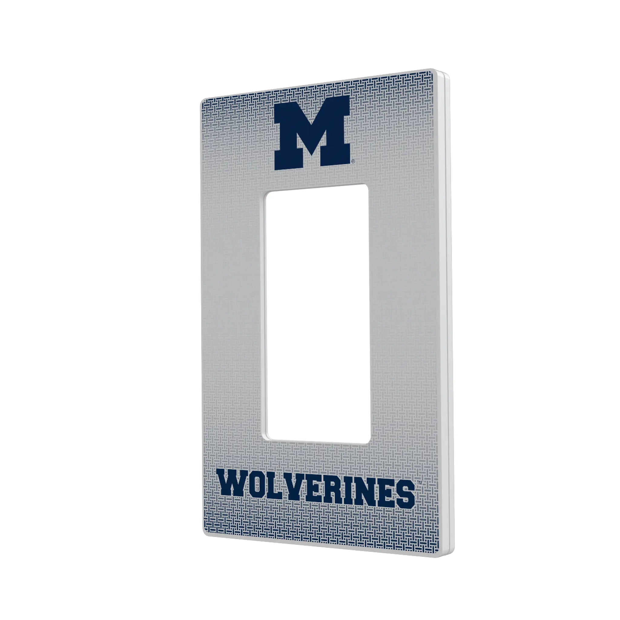 University of Michigan Wolverines Linen Hidden-Screw Light Switch Plate#Style_Single Rocker