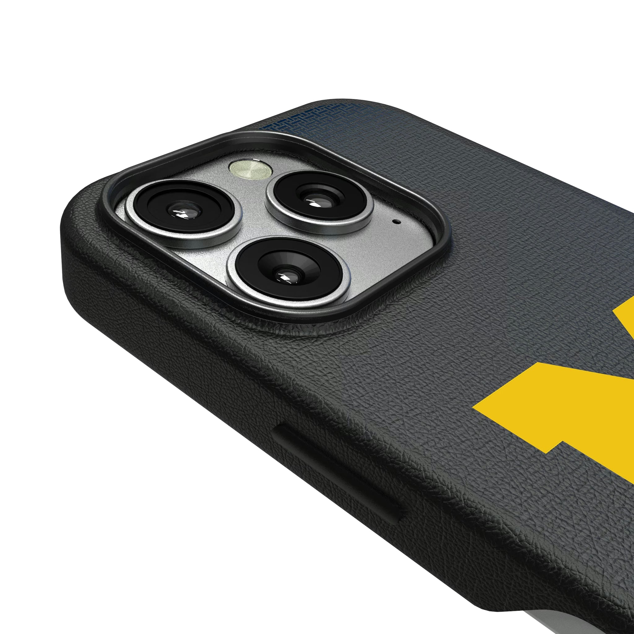University of Michigan Wolverines Linen iPhone MagSafe Compatible Phone Case for Apple iPhone - Detail