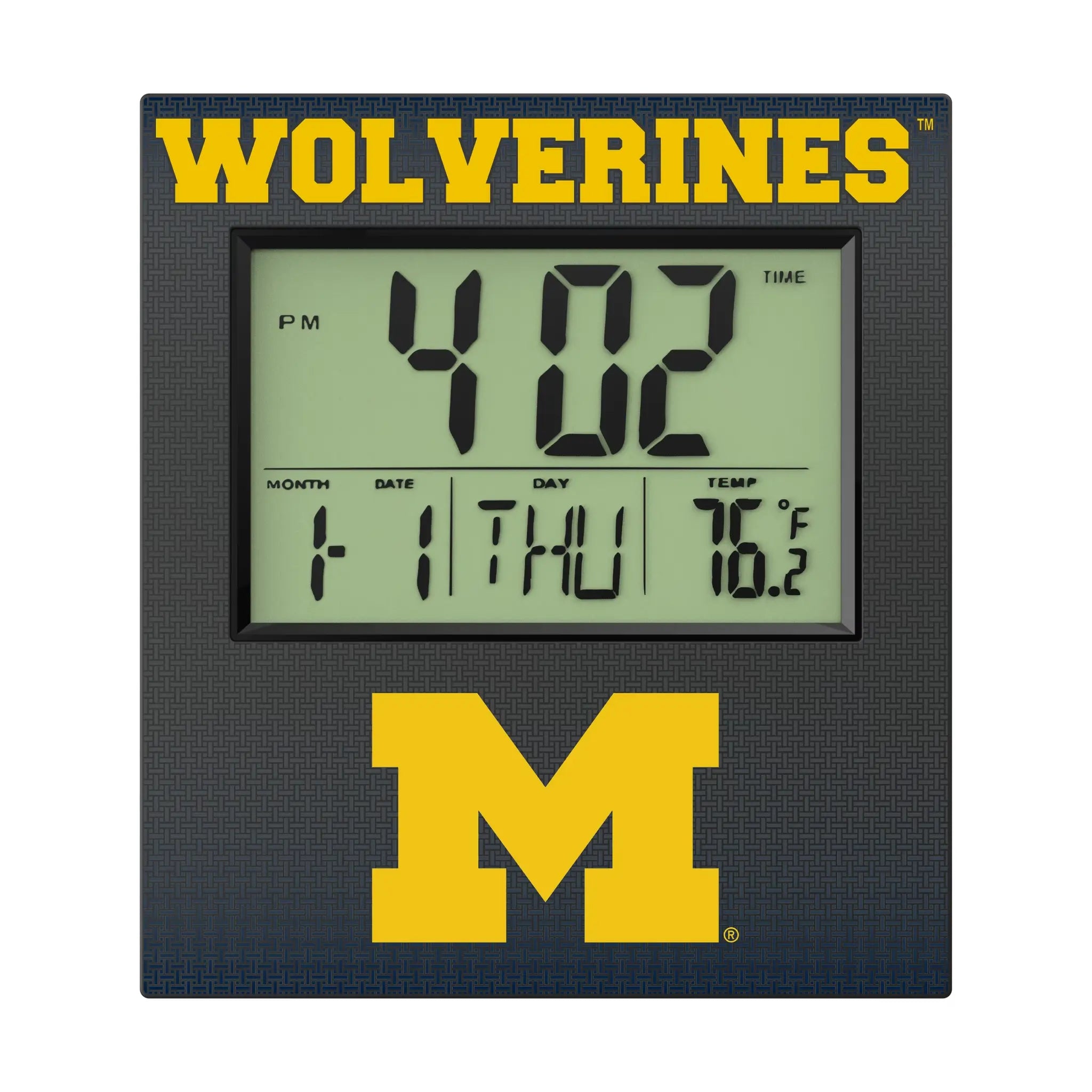 University of Michigan Wolverines Linen Wall Clock