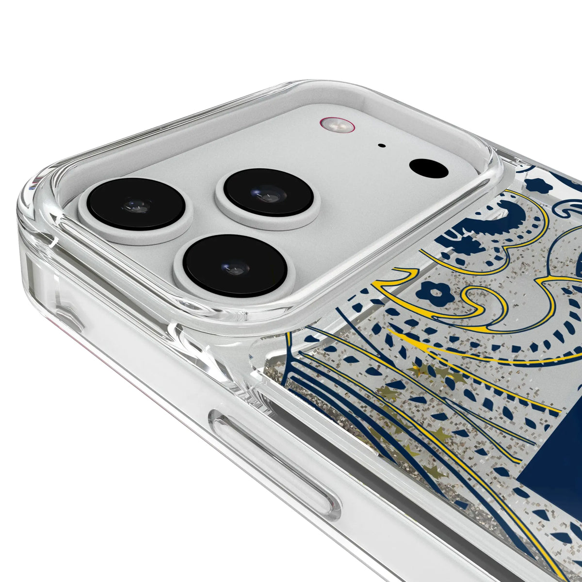 University of Michigan Wolverines Paisley iPhone Glitter Phone Case for Apple iPhone - Detail#Device_iPhone 18 Pro Max