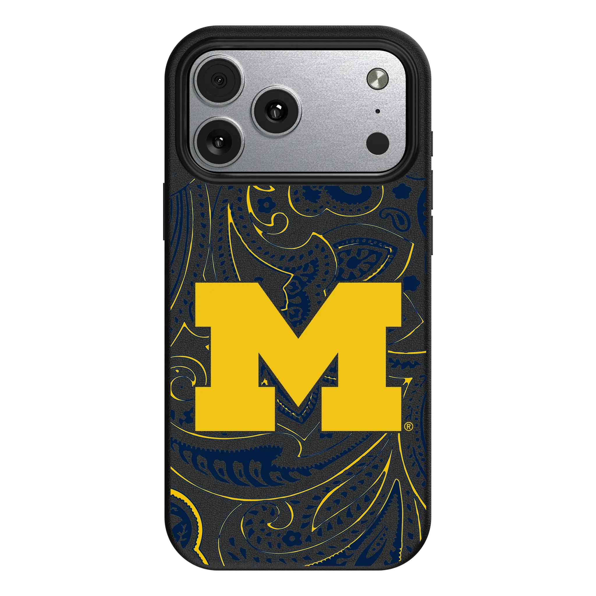 University of Michigan Wolverines Paisley iPhone MagSafe Compatible Phone Case for Apple iPhone#Device_iPhone 17 Pro Max