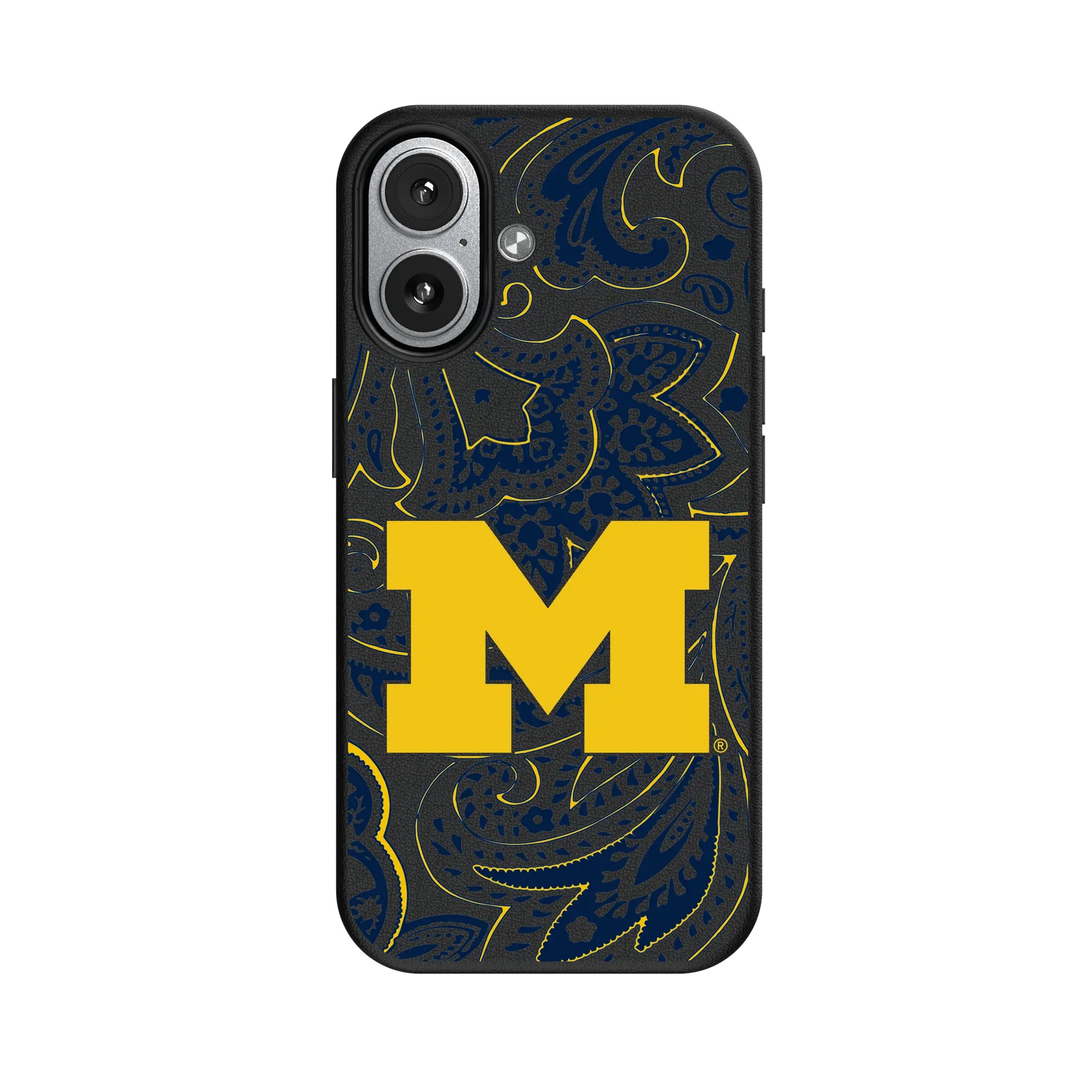 University of Michigan Wolverines Paisley iPhone MagSafe Compatible Phone Case for Apple iPhone#Device_iPhone 17