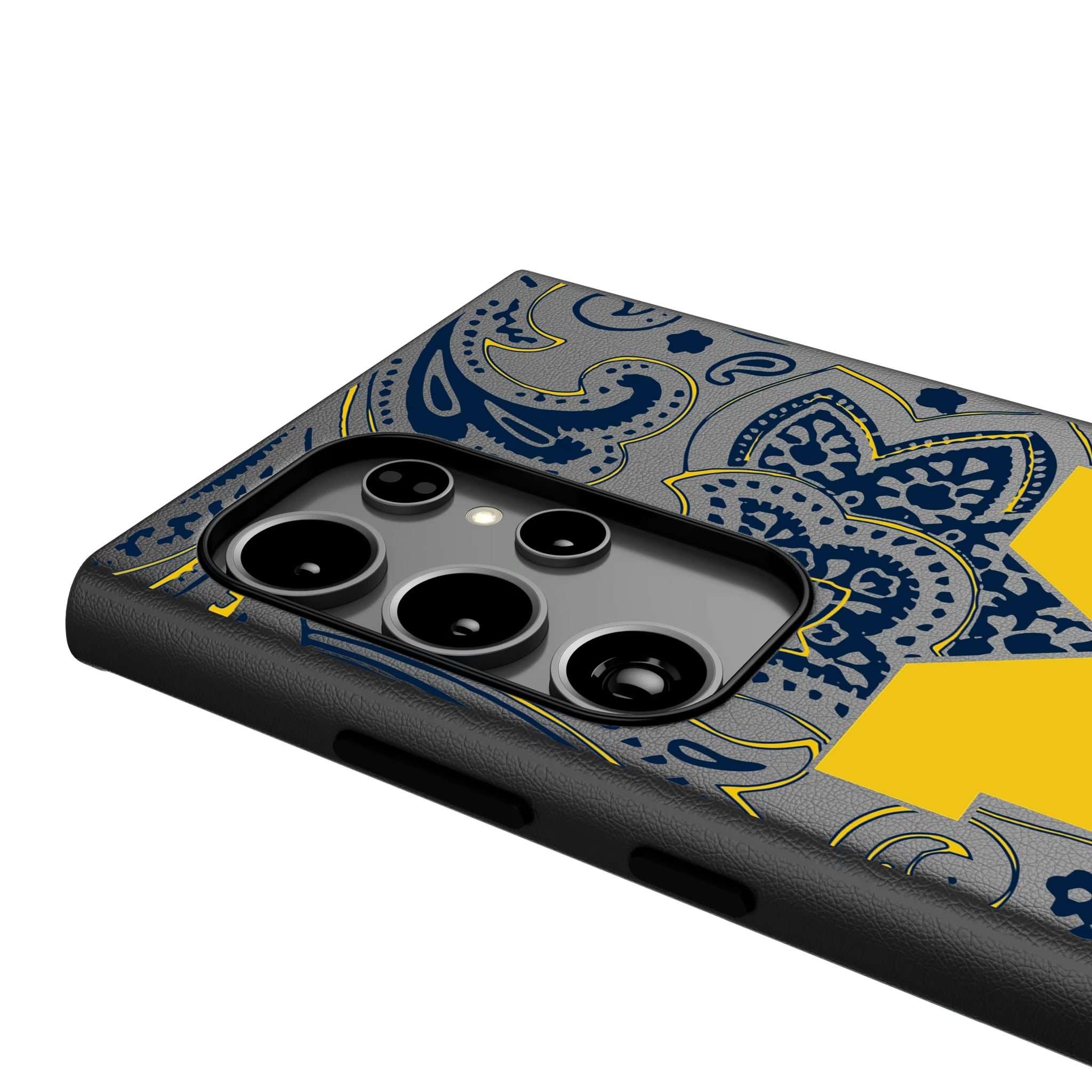 University of Michigan Wolverines Paisley Galaxy MagSafe Compatible Phone Case for Samsung Galaxy - Detail