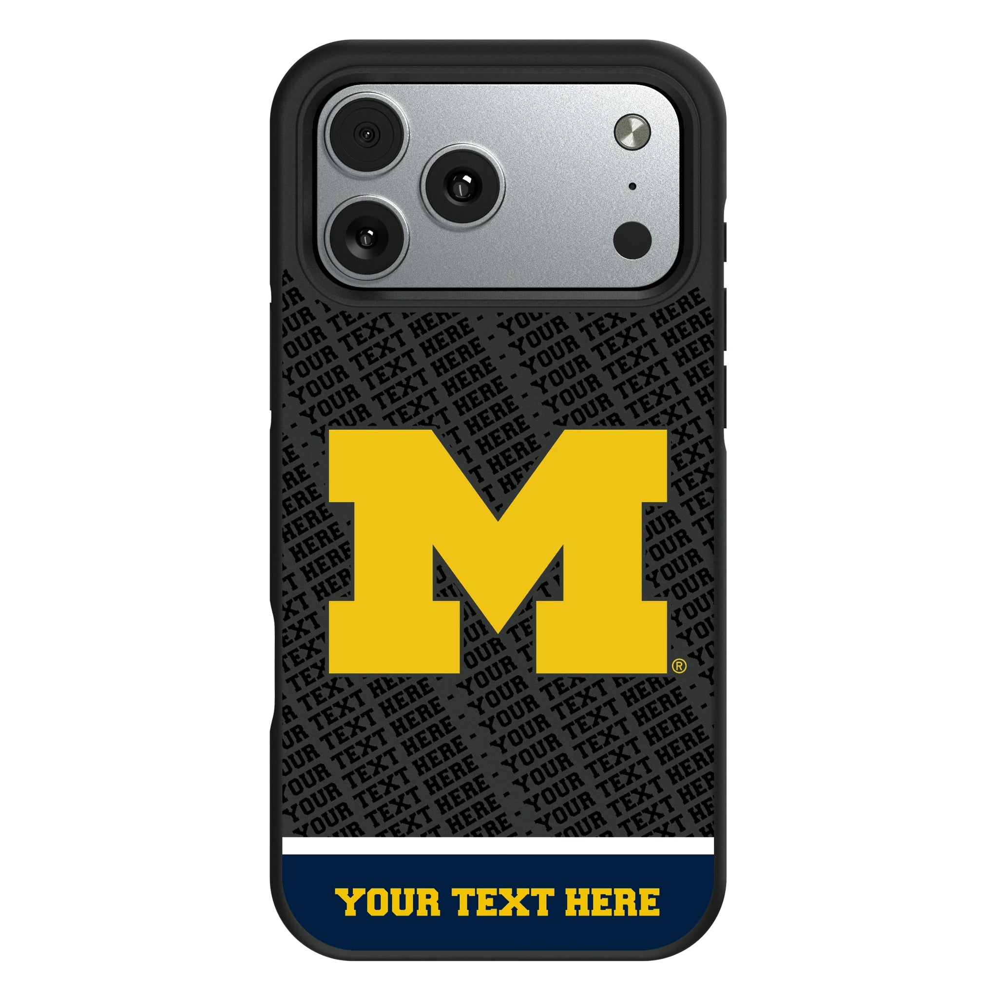 University of Michigan Wolverines Personalized EndZone Plus iPhone Bump Phone Case for Apple iPhone#Device_iPhone 17 Pro Max