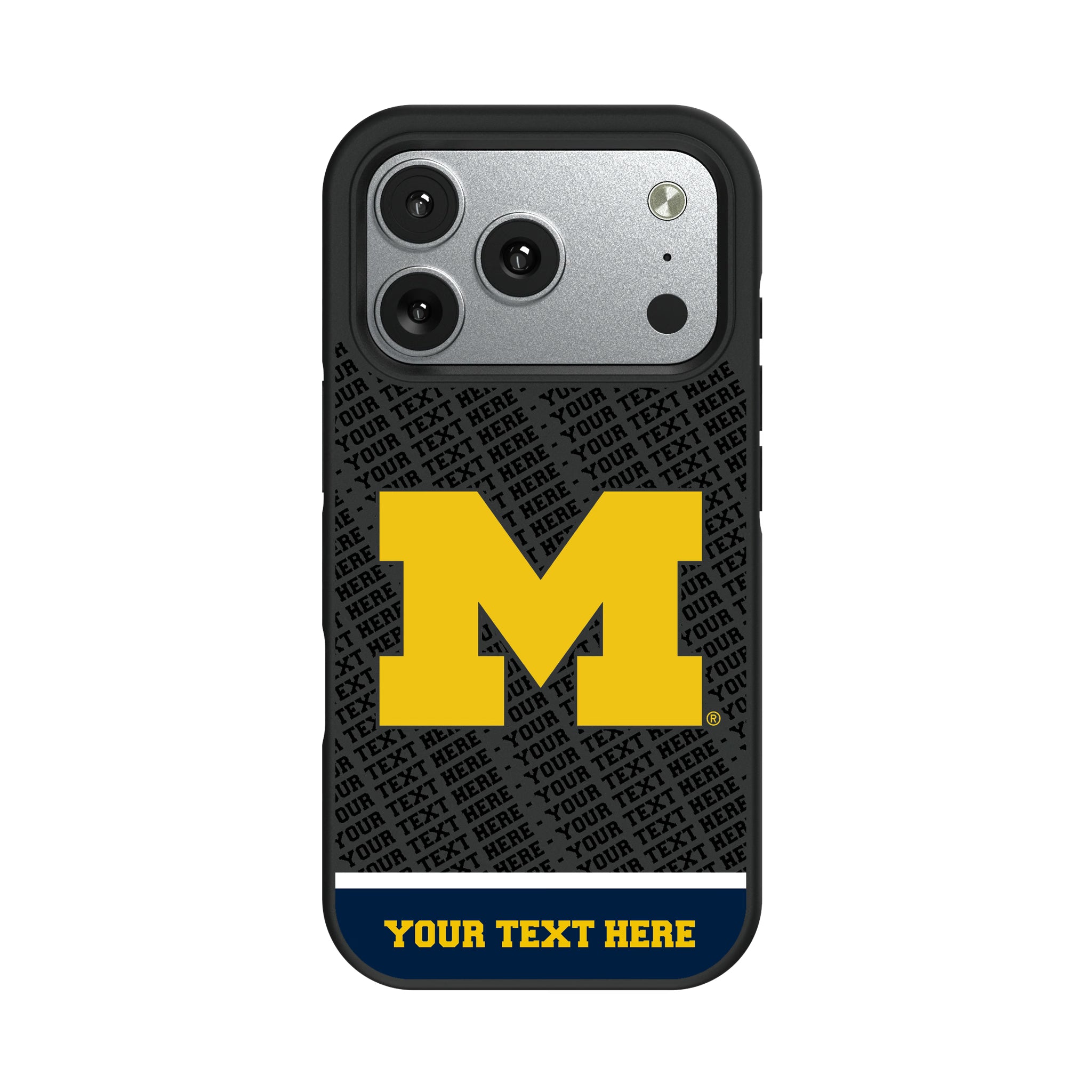 University of Michigan Wolverines Personalized EndZone Plus iPhone Bump Phone Case for Apple iPhone#Device_iPhone 17 Pro