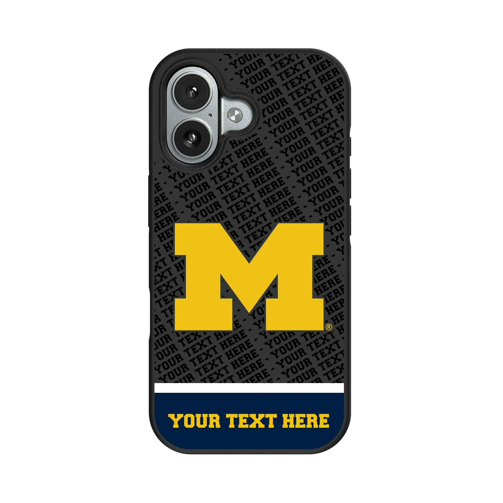 University of Michigan Wolverines Personalized EndZone Plus iPhone Bump Phone Case for Apple iPhone#Device_iPhone 17