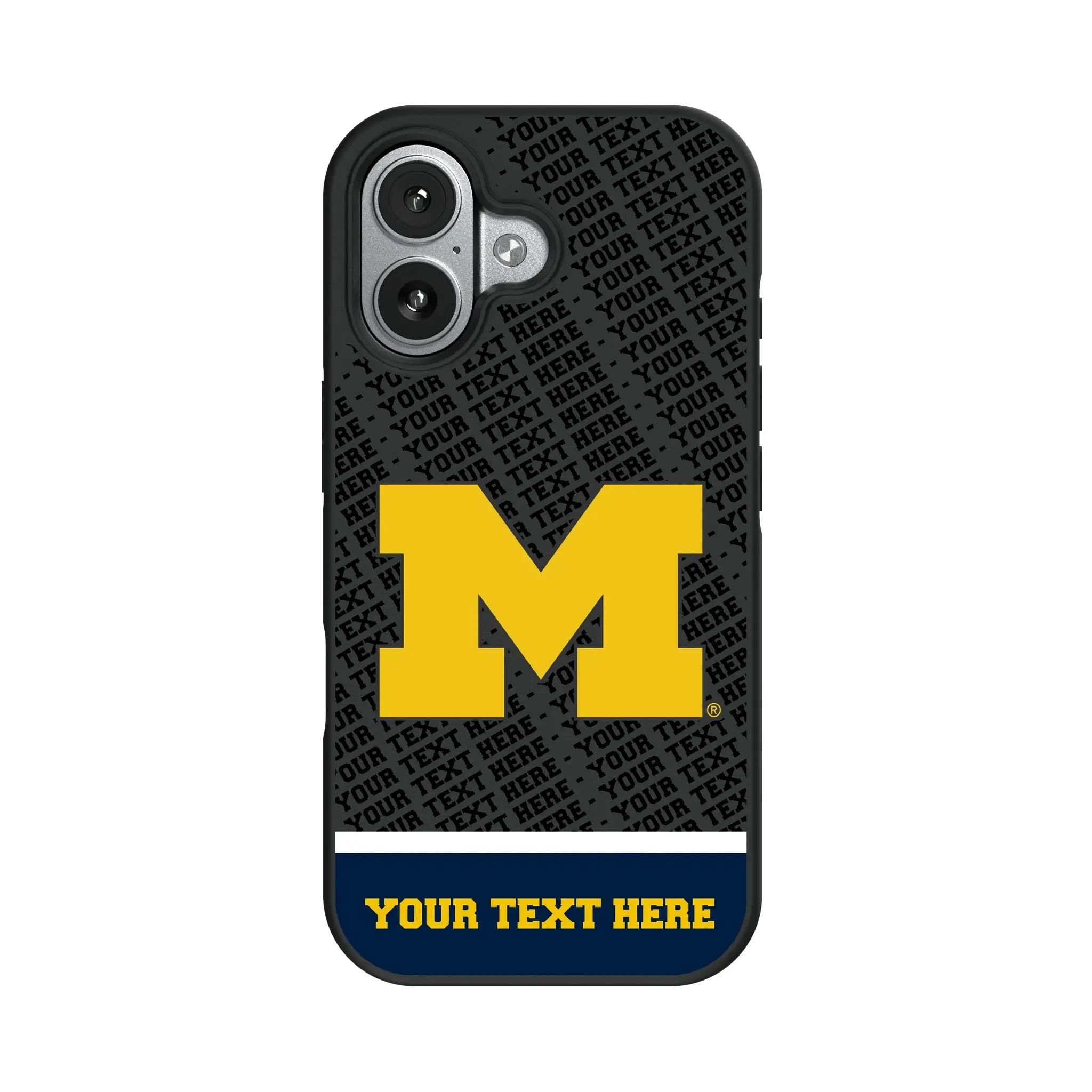 University of Michigan Wolverines Personalized EndZone Plus iPhone Bump Phone Case for Apple iPhone#Device_iPhone 17