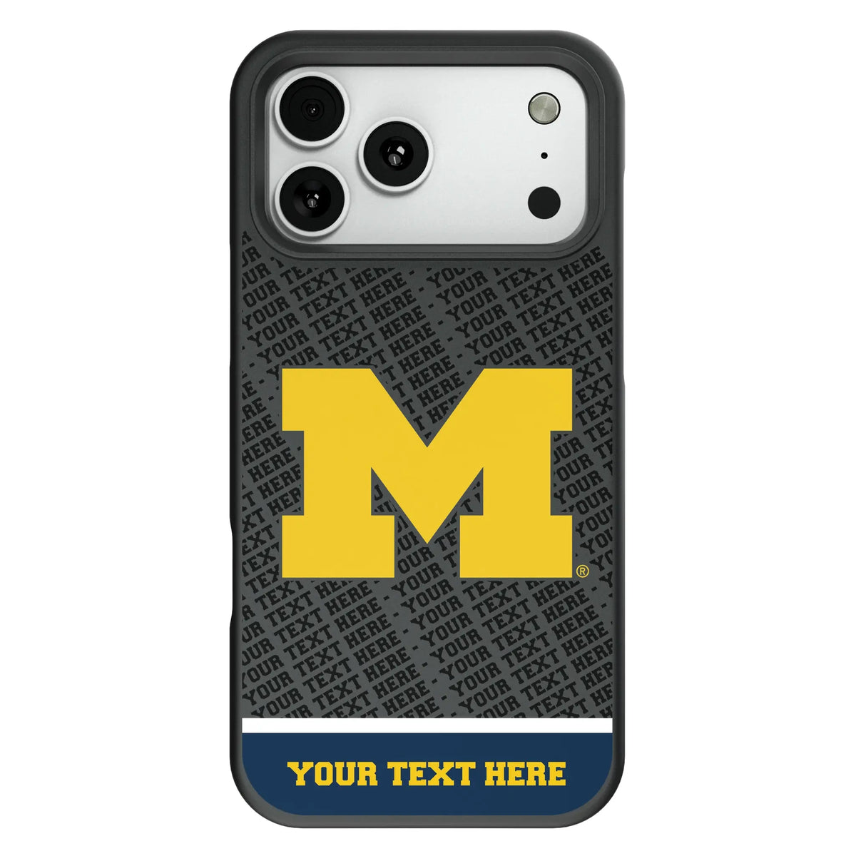 University of Michigan Wolverines Personalized EndZone Plus Bump Phone Case for Apple iPhone