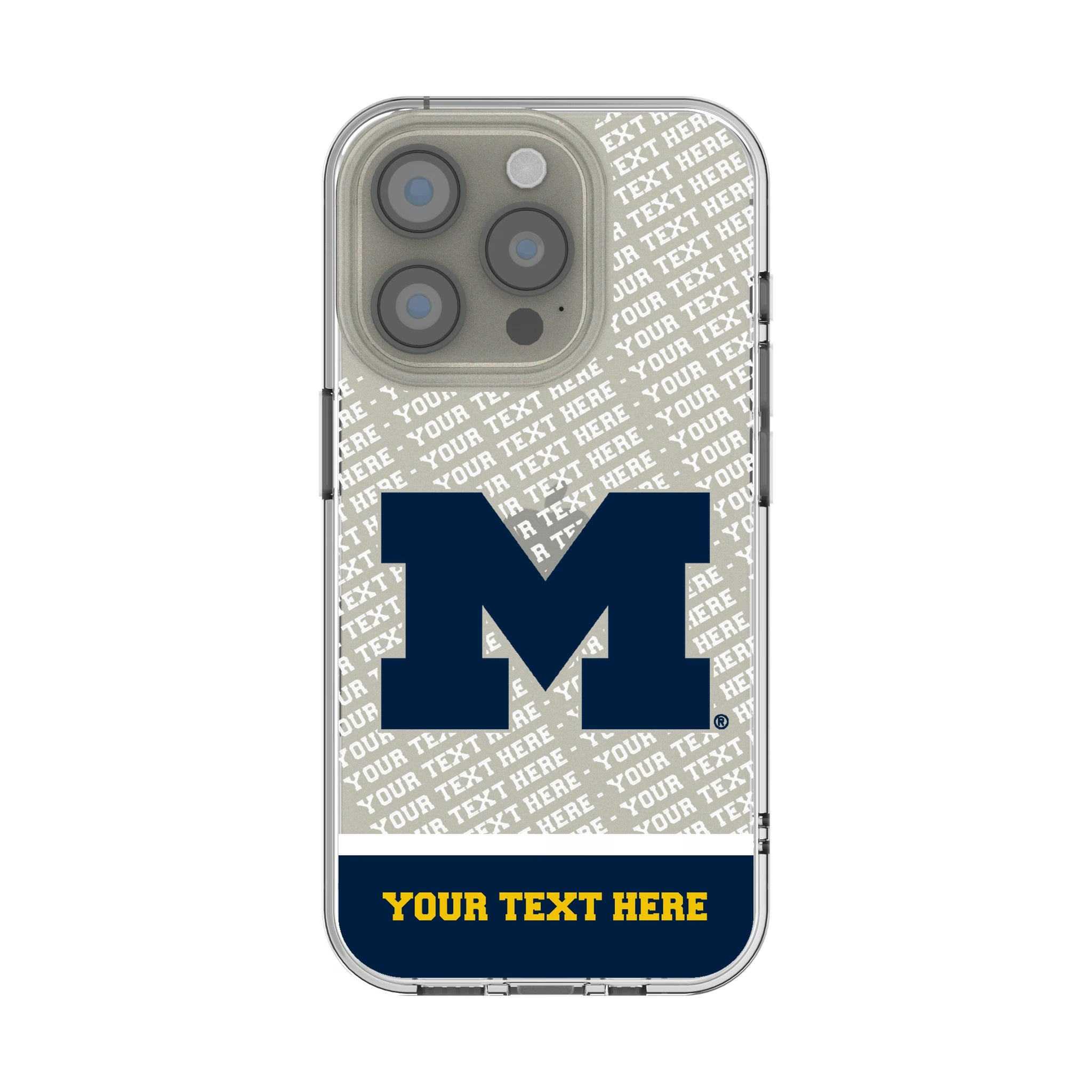 University of Michigan Wolverines Personalized EndZone Plus iPhone Clear Phone Case for Apple iPhone