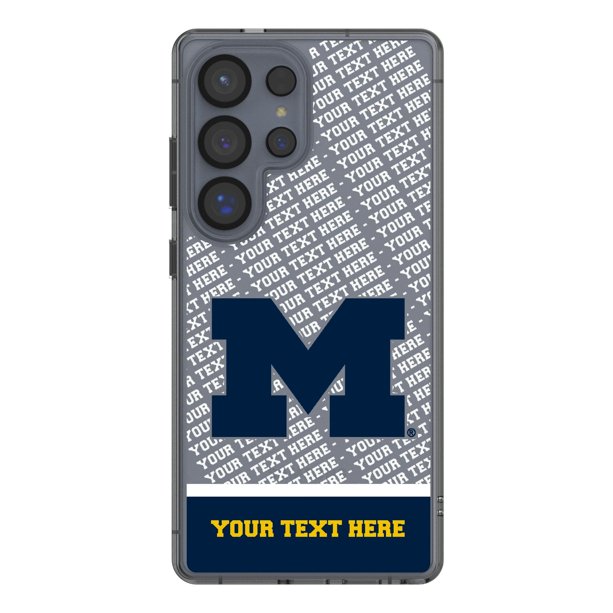 University of Michigan Wolverines Personalized EndZone Plus Galaxy Clear Phone Case for Samsung Galaxy