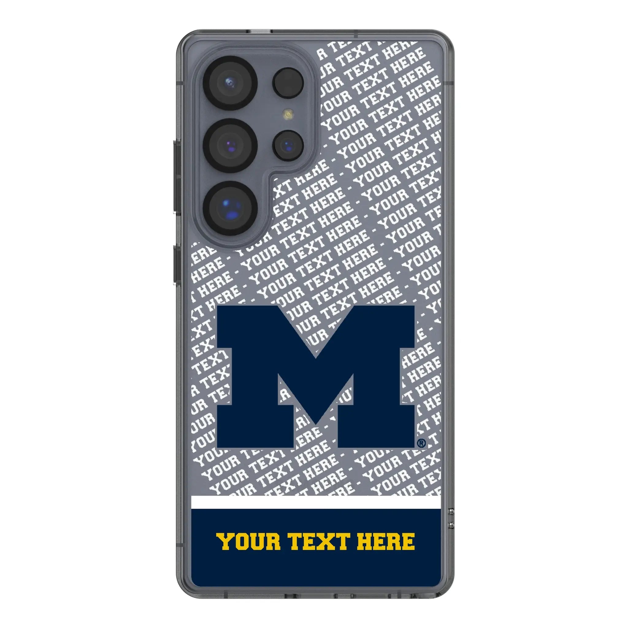 University of Michigan Wolverines Personalized EndZone Plus Galaxy Clear Phone Case for Samsung Galaxy#Device_Galaxy S25 Ultra