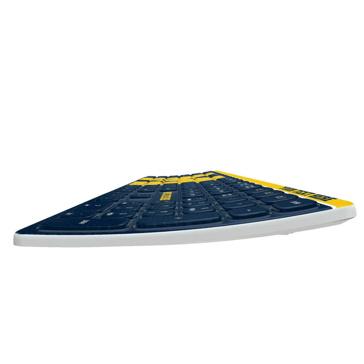 University of Michigan Wolverines Personalized Endzone Solid KKB605 Curved Wireless Keyboard