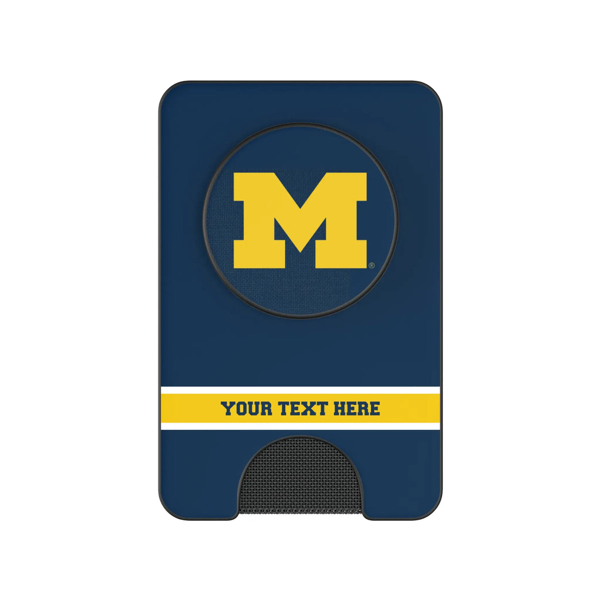 University of Michigan Wolverines Personalized Endzone Solid Popsockets Wallet Magnetic