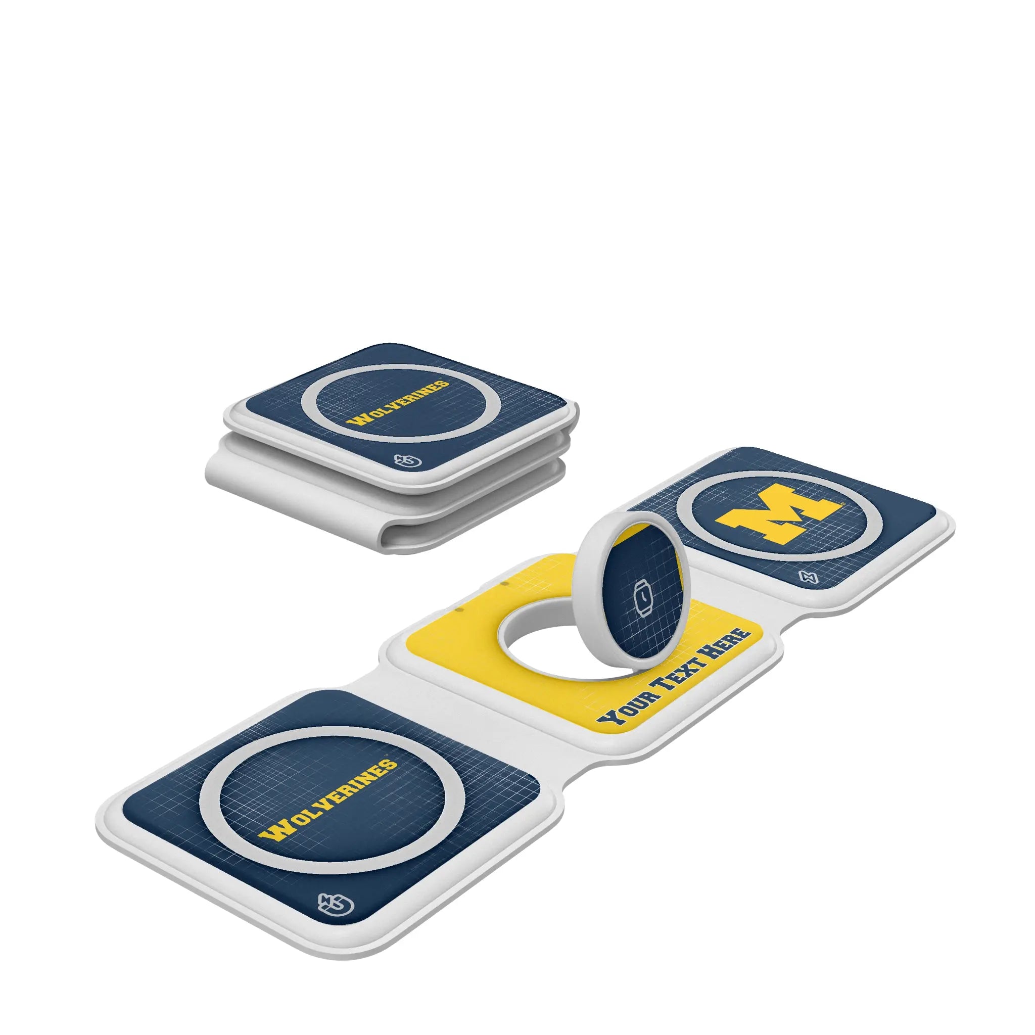 University of Michigan Wolverines Personalized Hatch Foldable 3 in 1 Charger