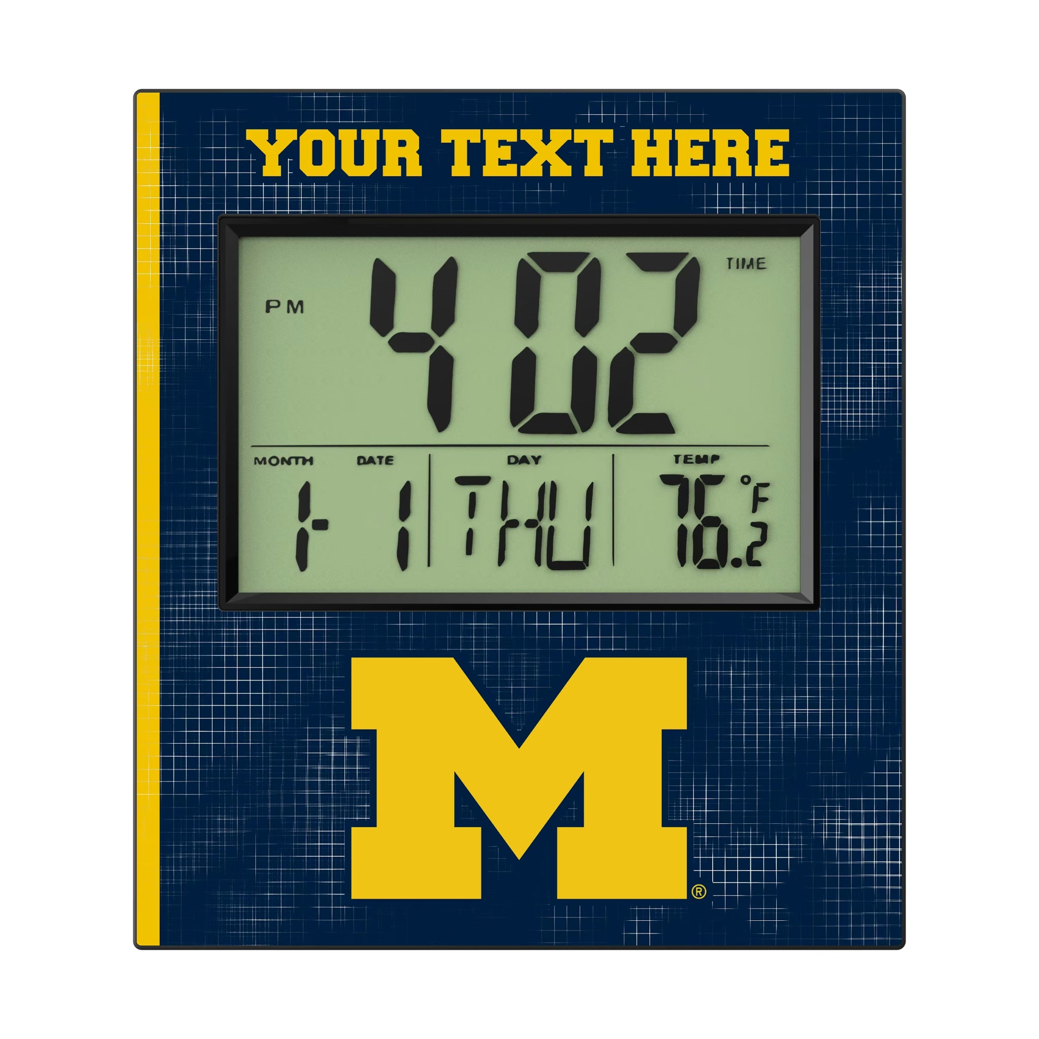 University of Michigan Wolverines Personalized Hatch Wall Clock