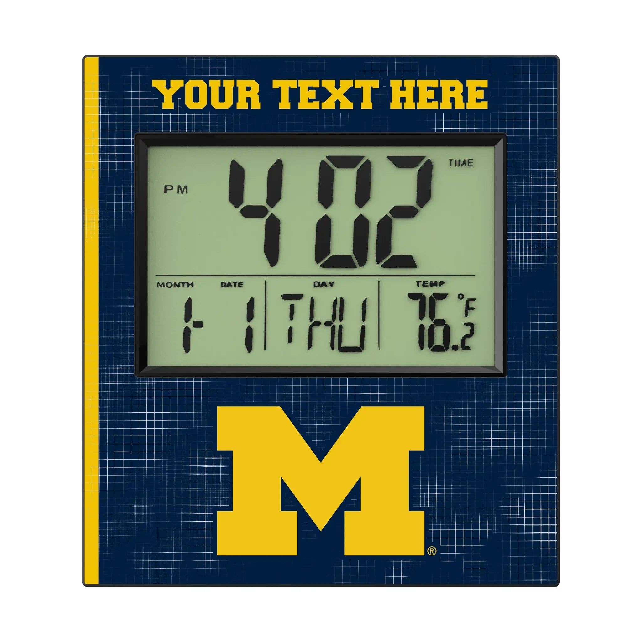 University of Michigan Wolverines Personalized Hatch Wall Clock