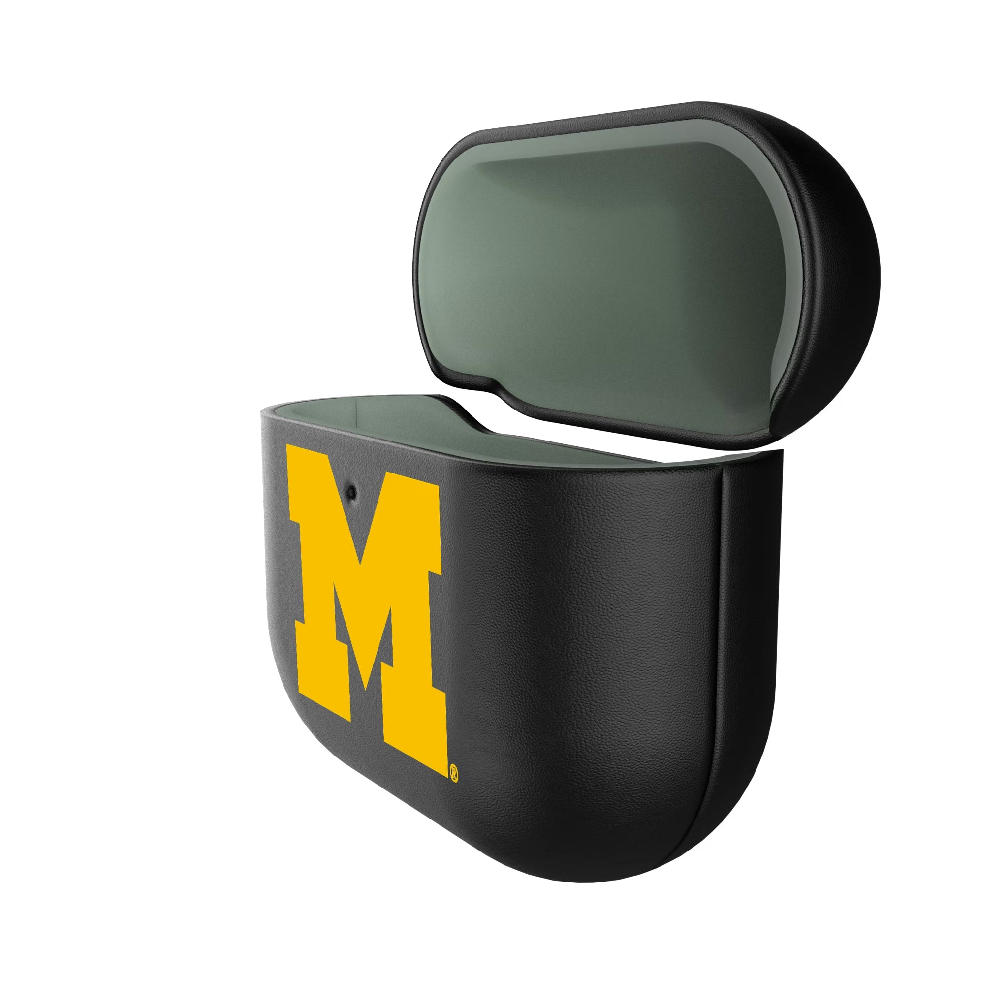 University of Michigan Wolverines Personalized Insignia AirPods AirPod Case Cover - Isometric View#Device_AirPods 4