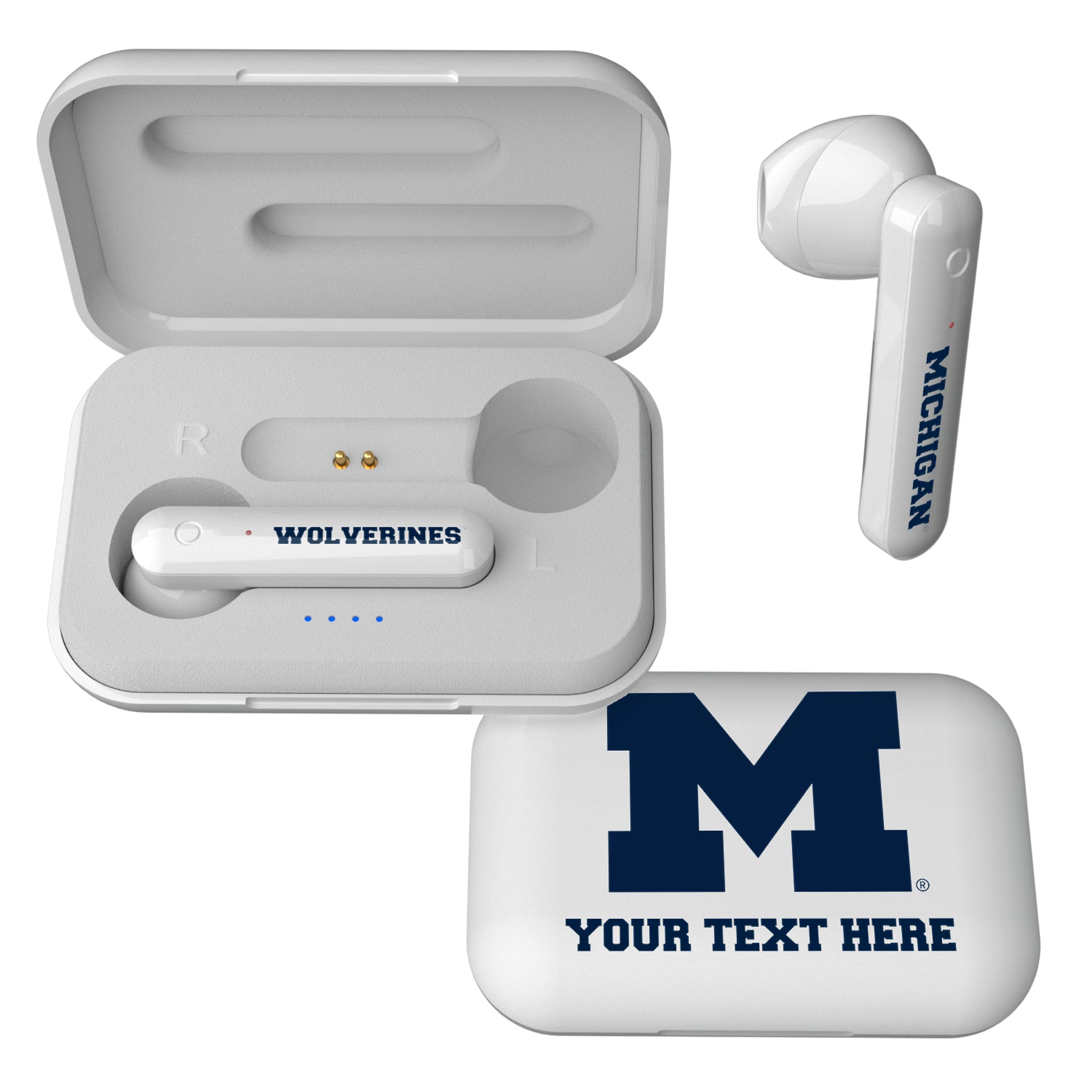 University of Michigan Wolverines Personalized Insignia Wireless TWS Earbuds