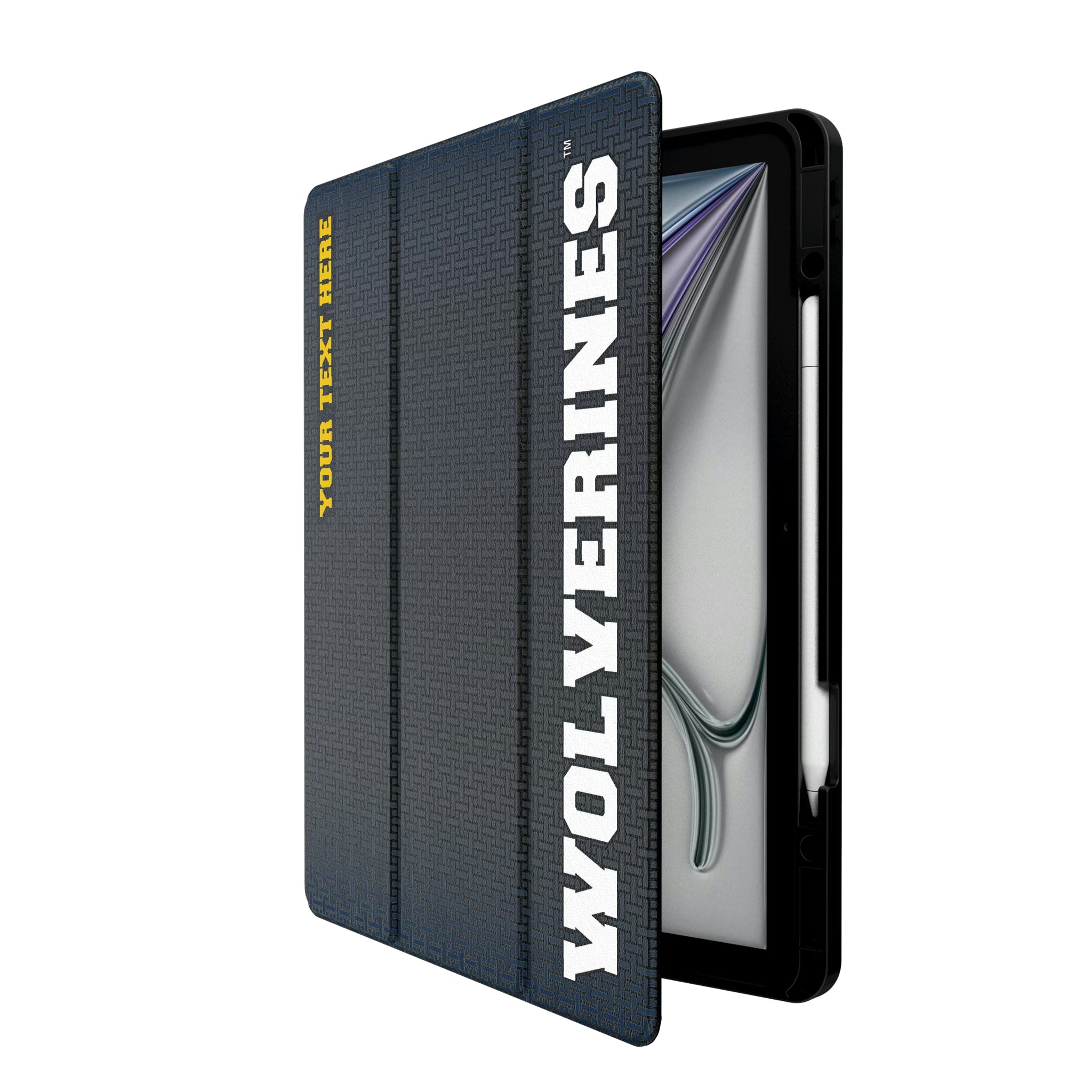 University of Michigan Wolverines Personalized Linen iPad Tablet Case for Apple iPad