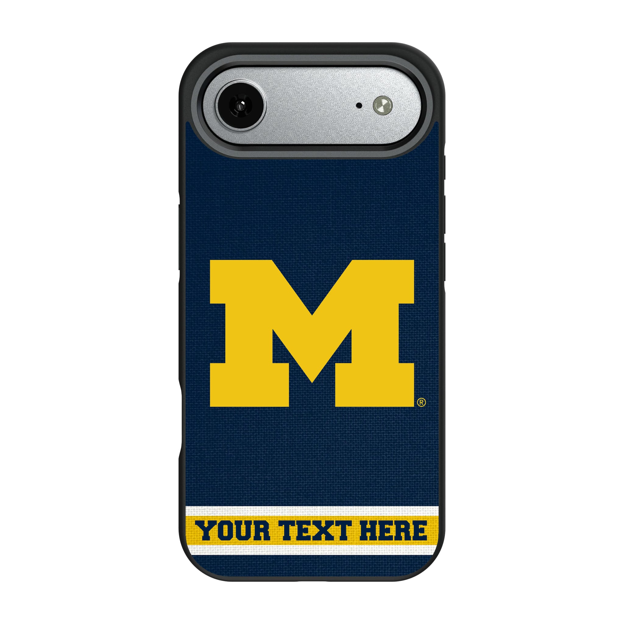 University of Michigan Wolverines Personalized Stripe iPhone Bump Phone Case for Apple iPhone#Device_iPhone Air