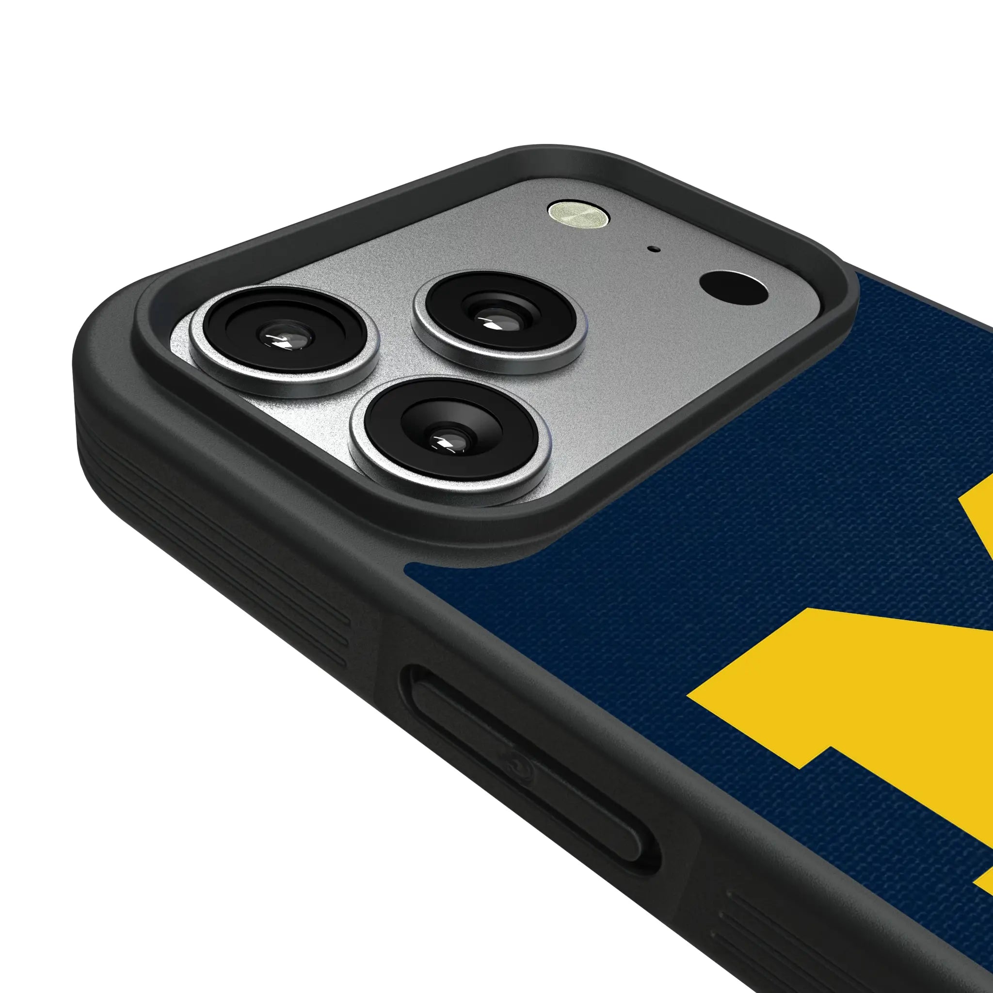 University of Michigan Wolverines Personalized Stripe iPhone Bump Phone Case for Apple iPhone - Detail#Device_iPhone 17 Pro