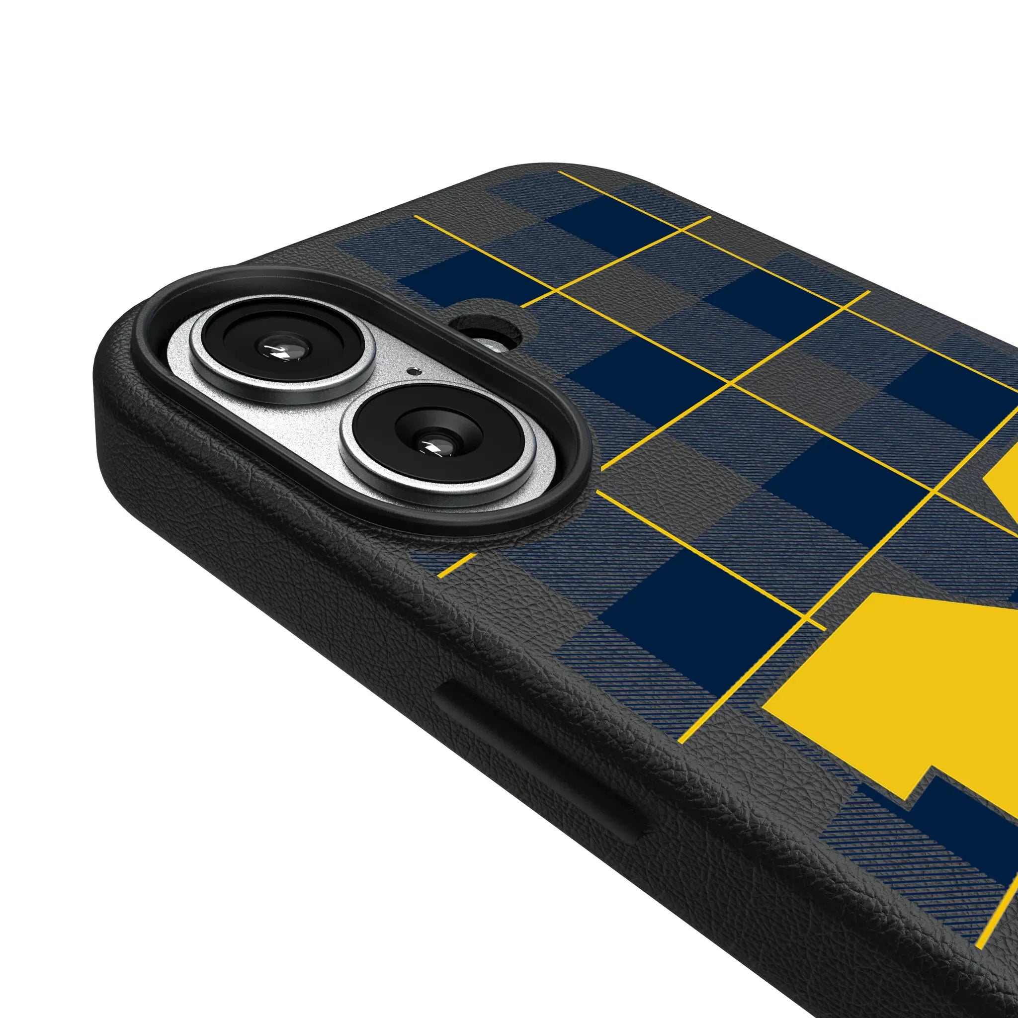University of Michigan Wolverines Plaid iPhone MagSafe Compatible Phone Case for Apple iPhone - Detail#Device_iPhone 17