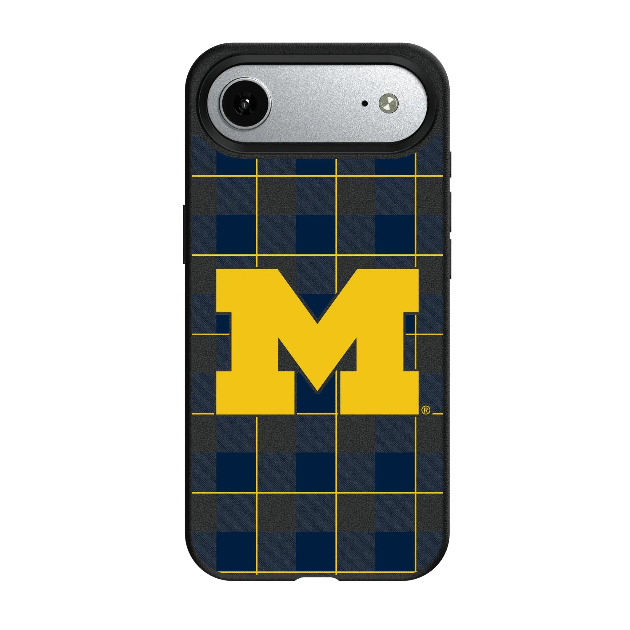 University of Michigan Wolverines Plaid iPhone MagSafe Compatible Phone Case for Apple iPhone#Device_iPhone Air