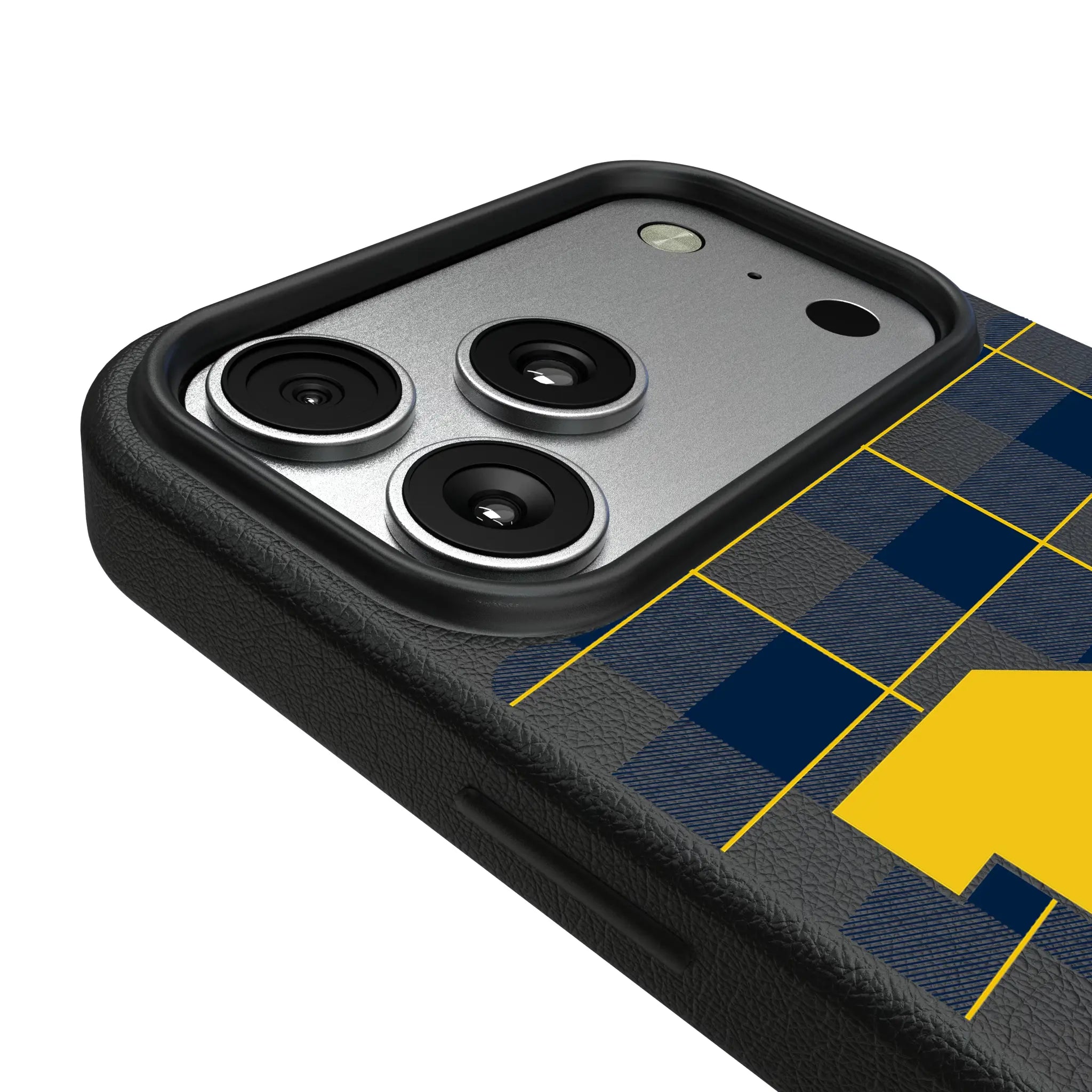 University of Michigan Wolverines Plaid iPhone MagSafe Compatible Phone Case for Apple iPhone - Detail#Device_iPhone 17 Pro Max
