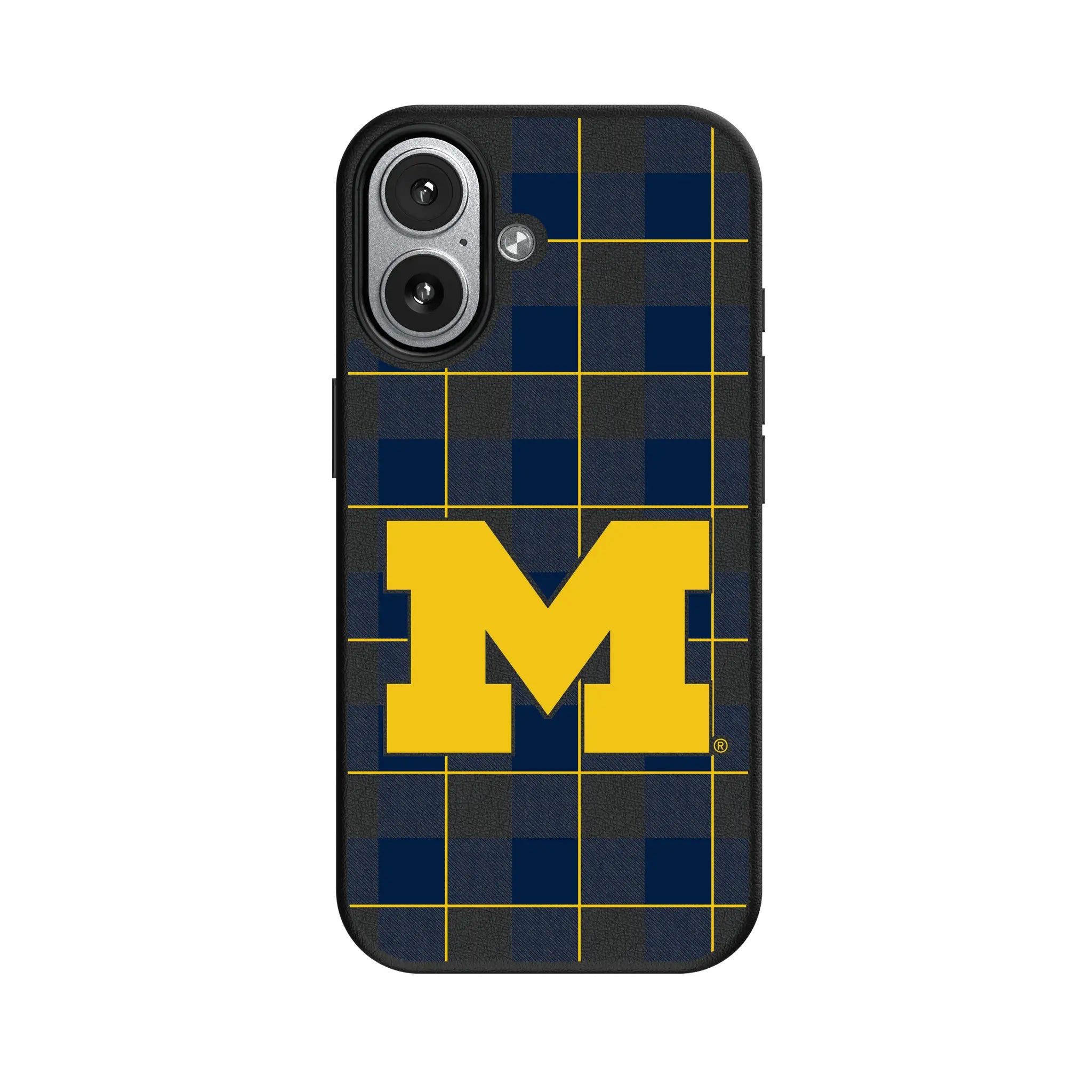 University of Michigan Wolverines Plaid iPhone MagSafe Compatible Phone Case for Apple iPhone#Device_iPhone 17