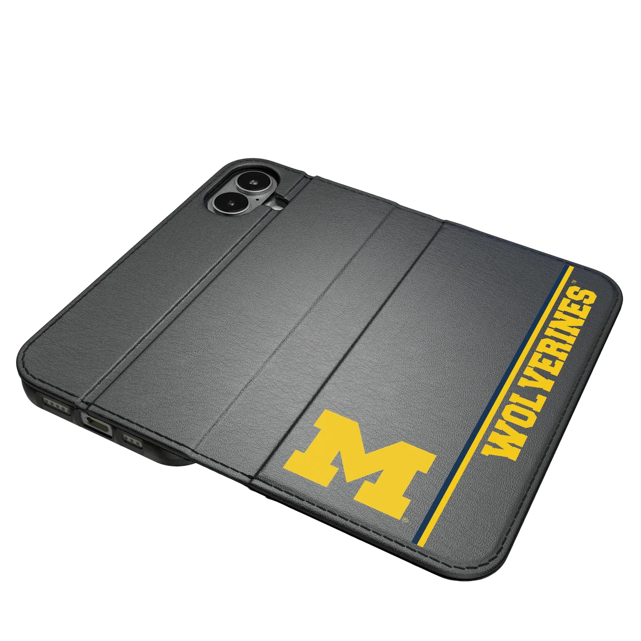 University of Michigan Wolverines Sidebar iPhone Folio Phone Case for Apple iPhone#Device_iPhone 17